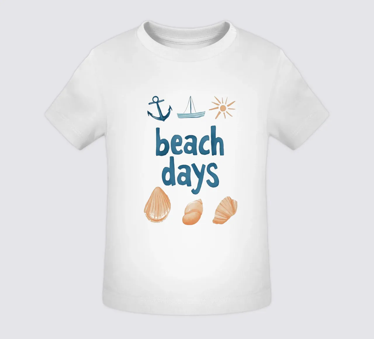 Beach Days No 2 (Without Background) maglietta neonato da treechild