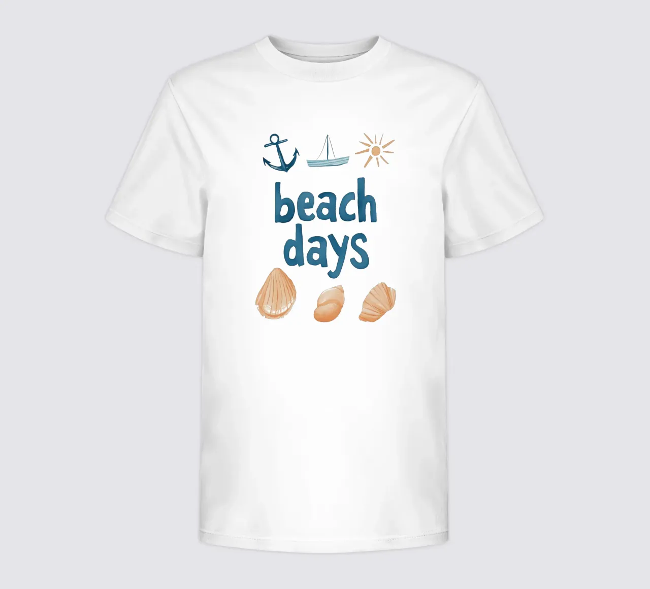 Beach Days No 2 (Without Background) t-shirt bambini da treechild