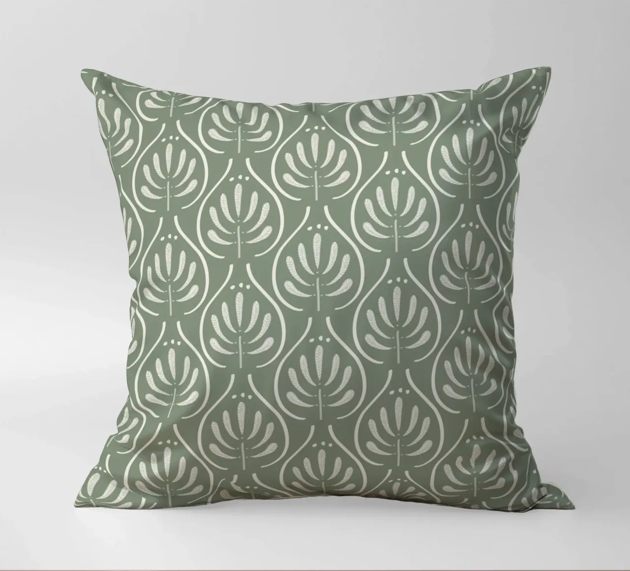 Boho Pattern Sage Green cuscino da anisillustration