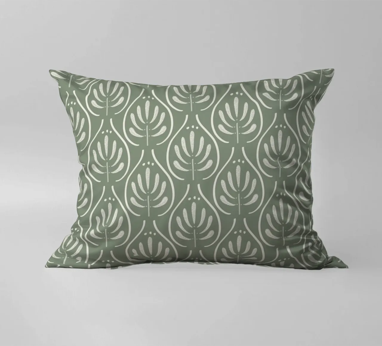 Boho Pattern Sage Green cuscino da anisillustration