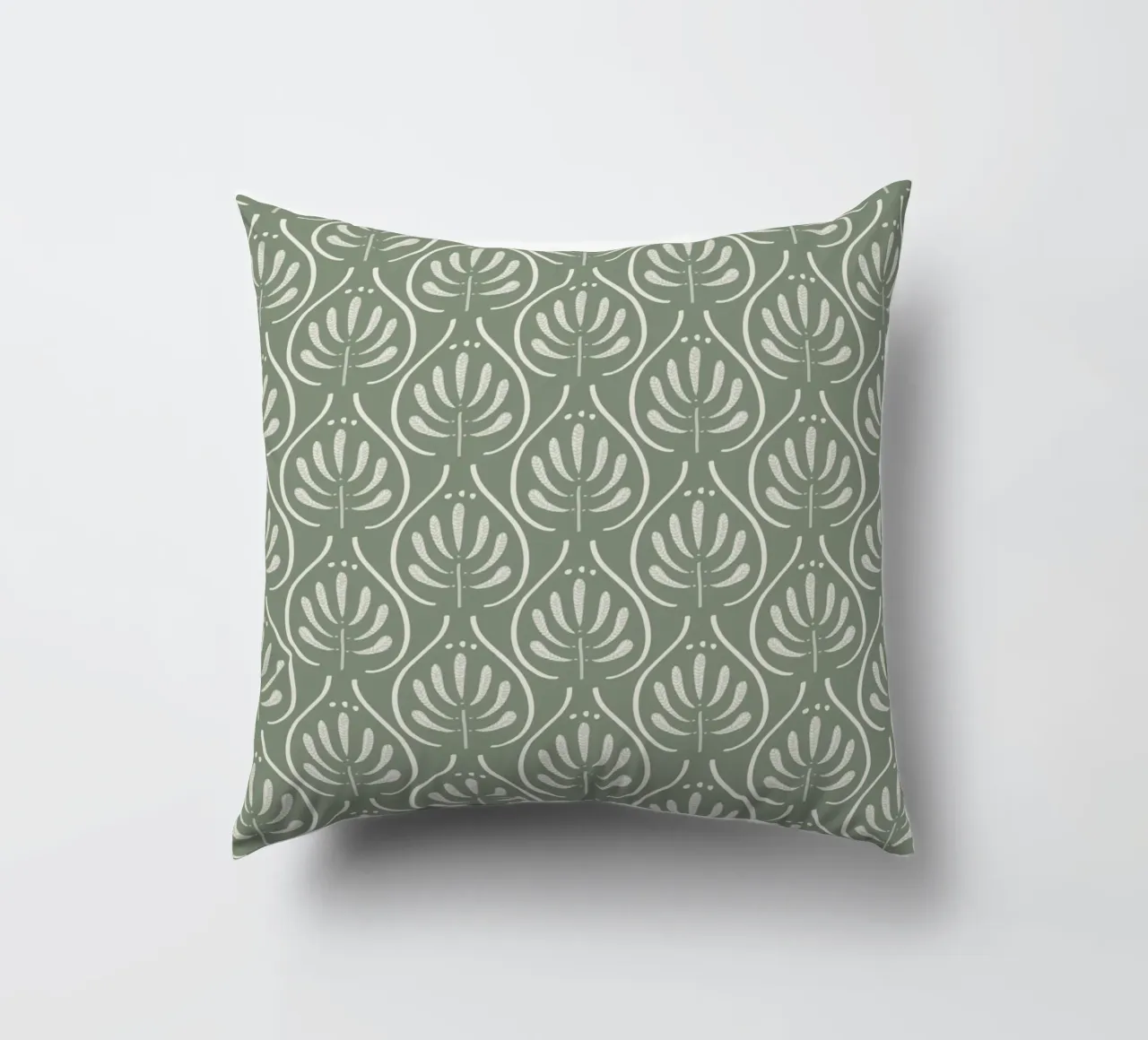 Boho Pattern Sage Green cuscino da anisillustration