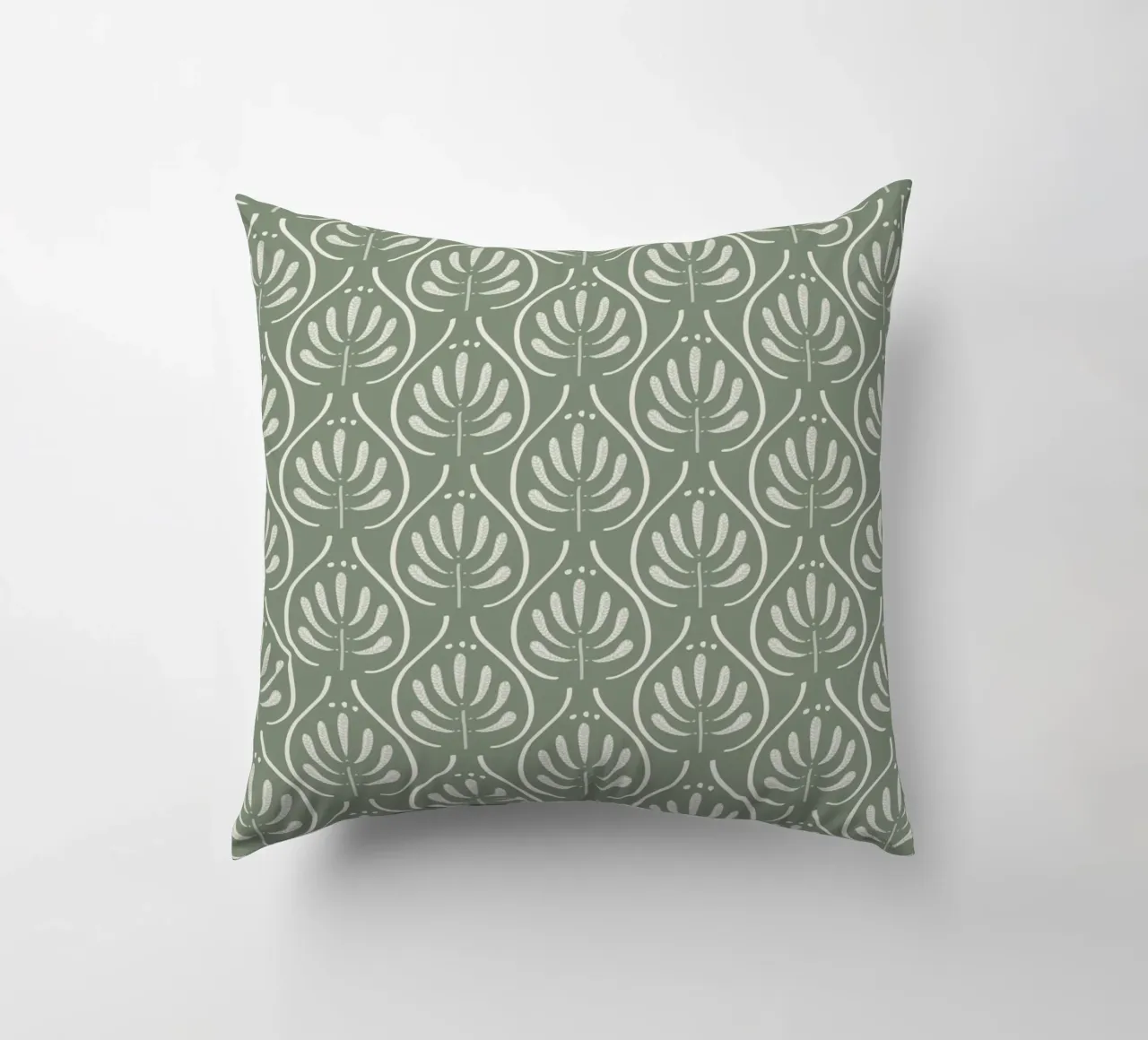 Boho Pattern Sage Green cuscino da anisillustration