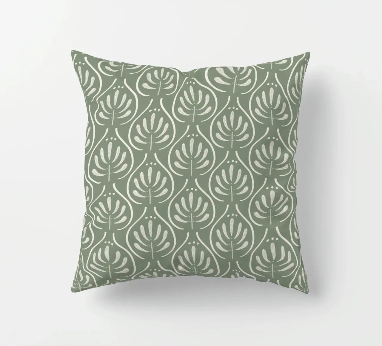 Boho Pattern Sage Green cuscino da anisillustration