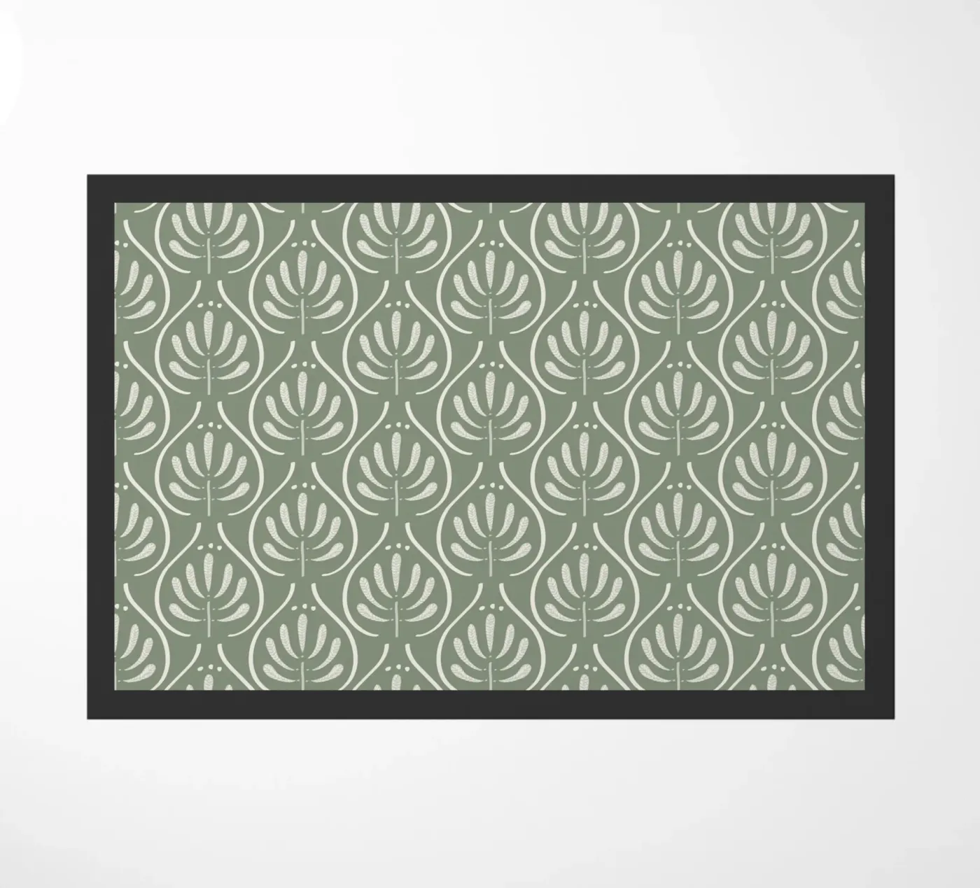 Boho Pattern Sage Green deurmat van anisillustration