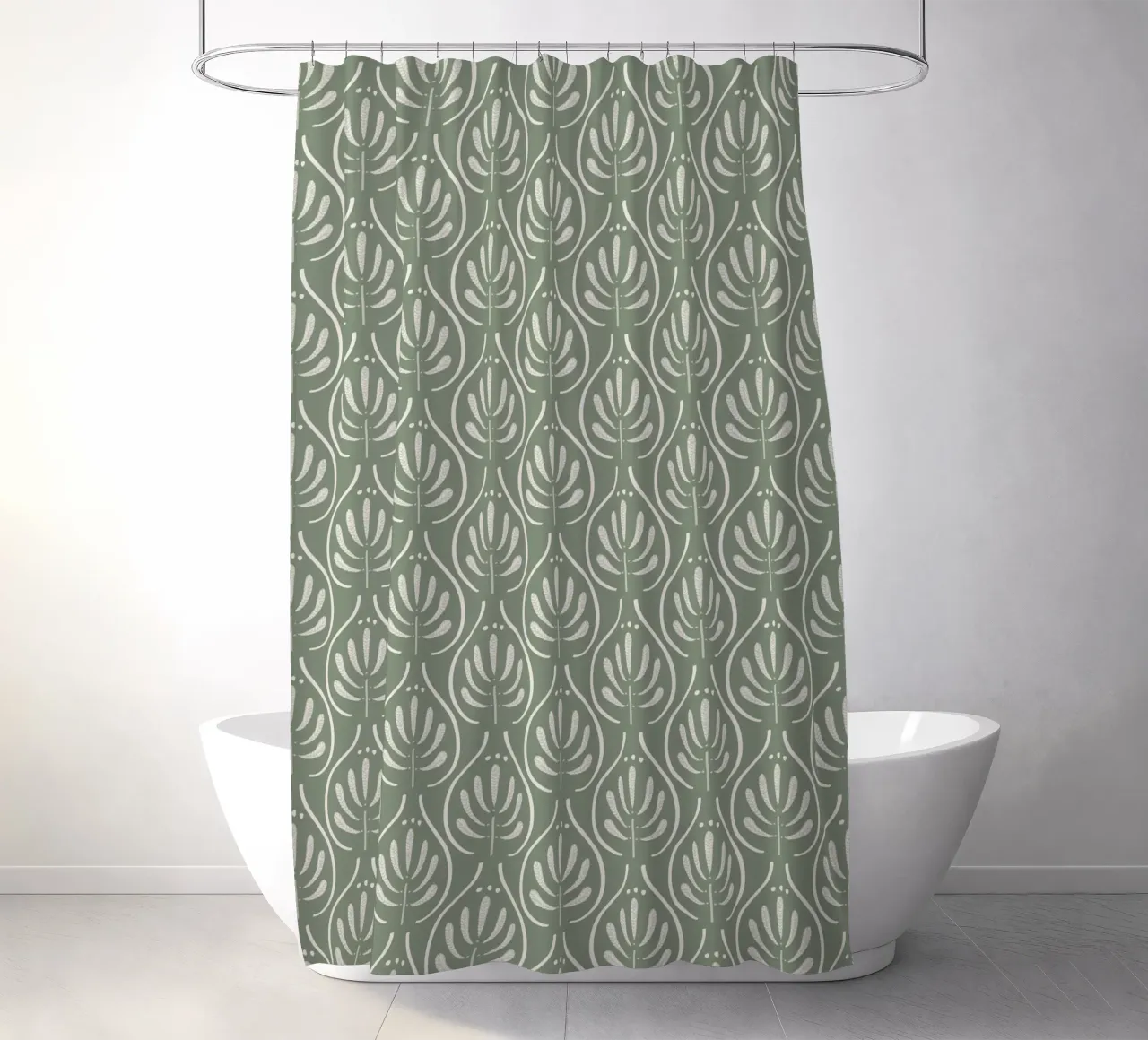 Boho Pattern Sage Green tenda da doccia da anisillustration