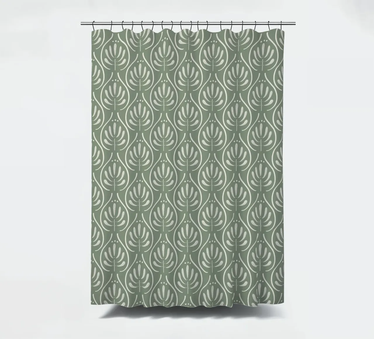 Boho Pattern Sage Green tenda da doccia da anisillustration