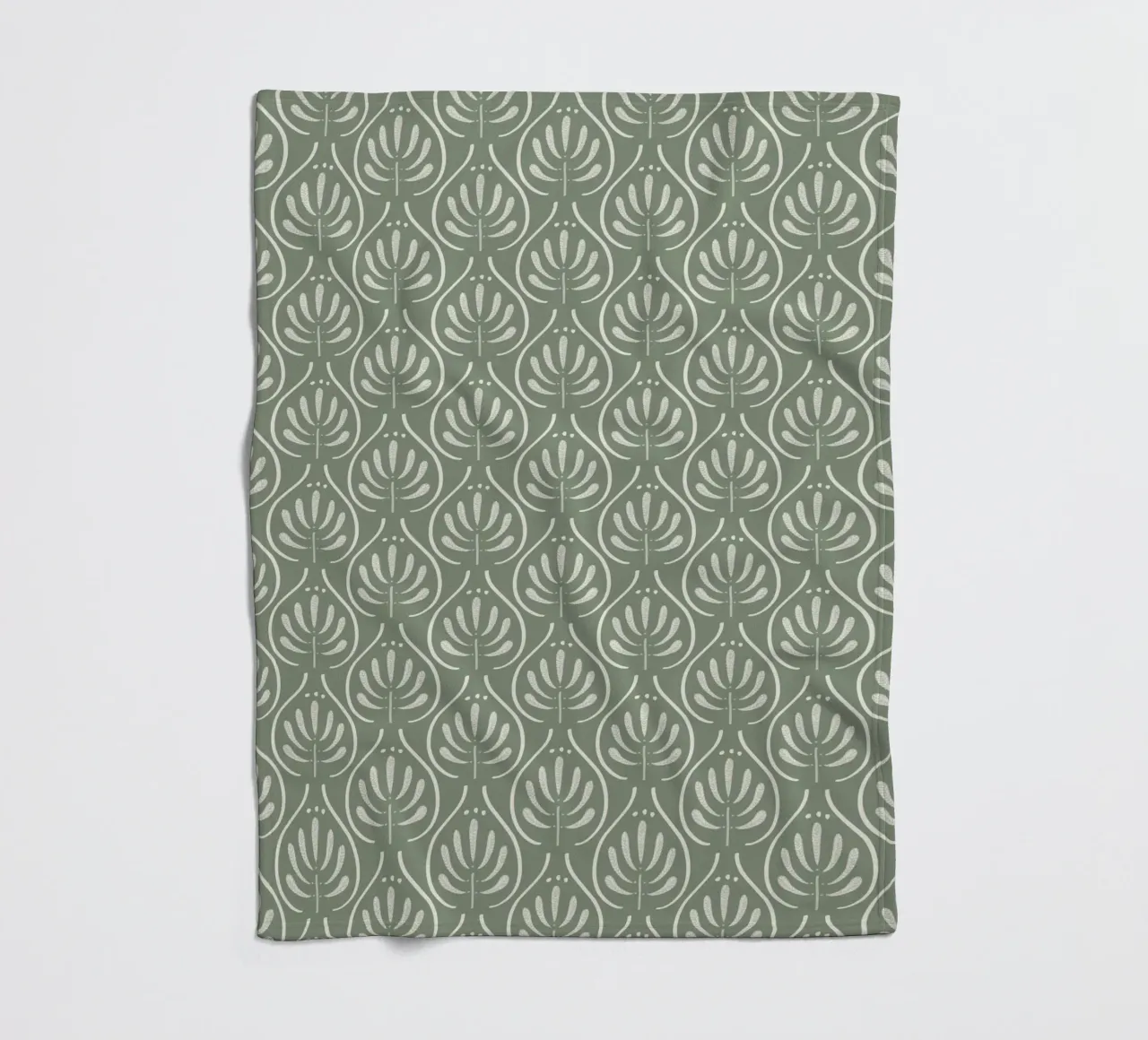 Boho Pattern Sage Green coperta in pile da anisillustration