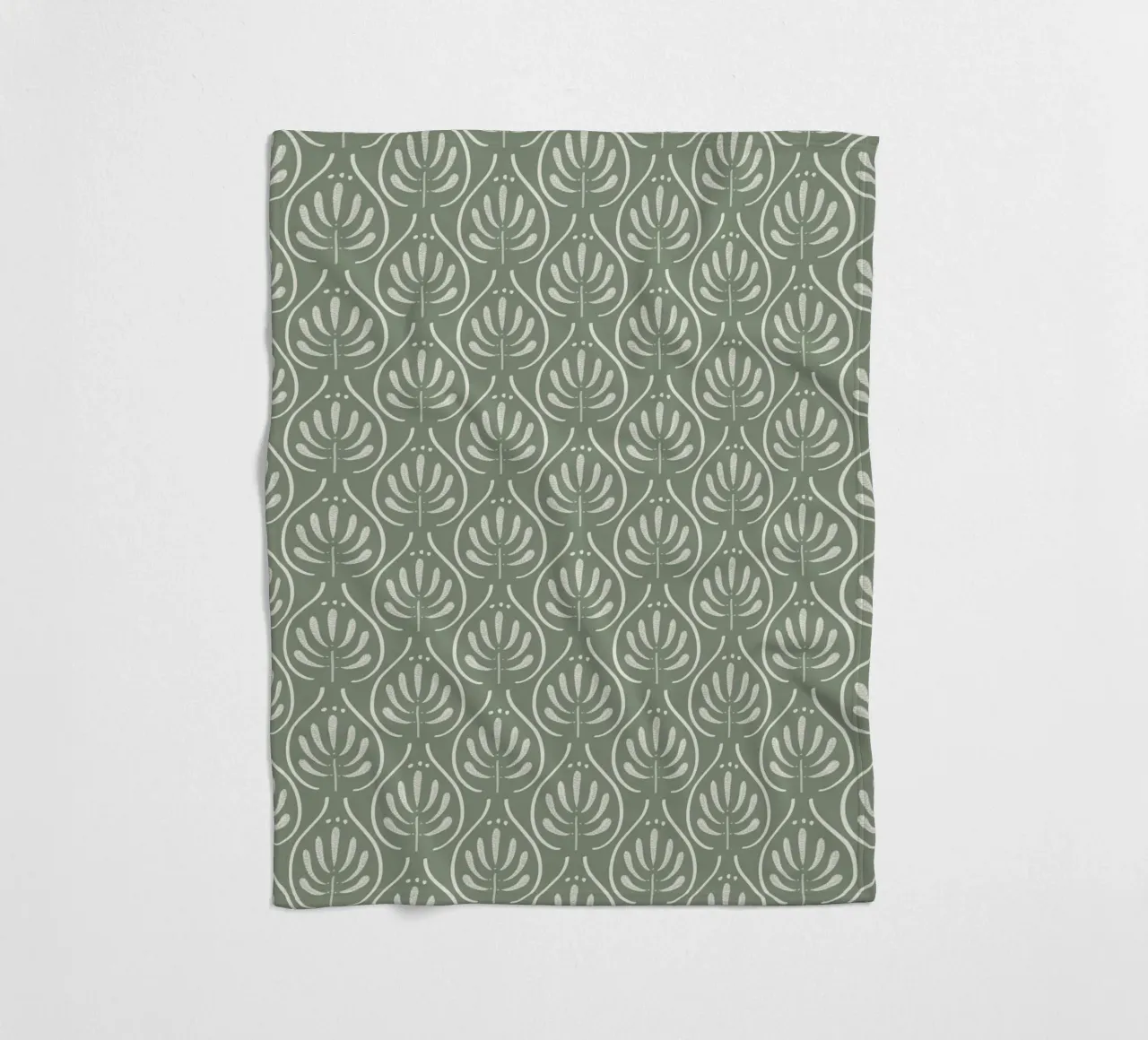 Boho Pattern Sage Green coperta in pile da anisillustration