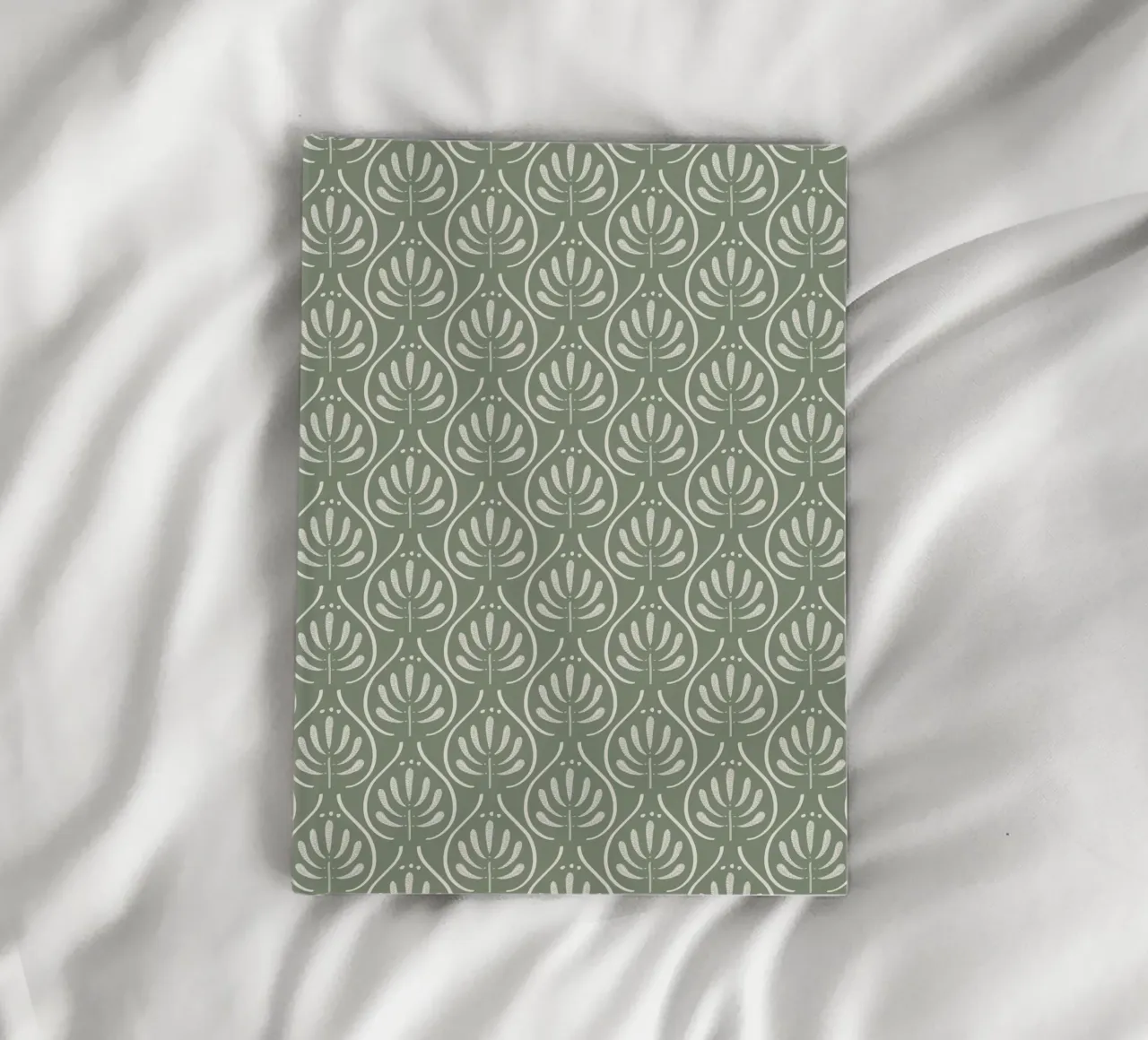 Boho Pattern Sage Green notebook by anisillustration