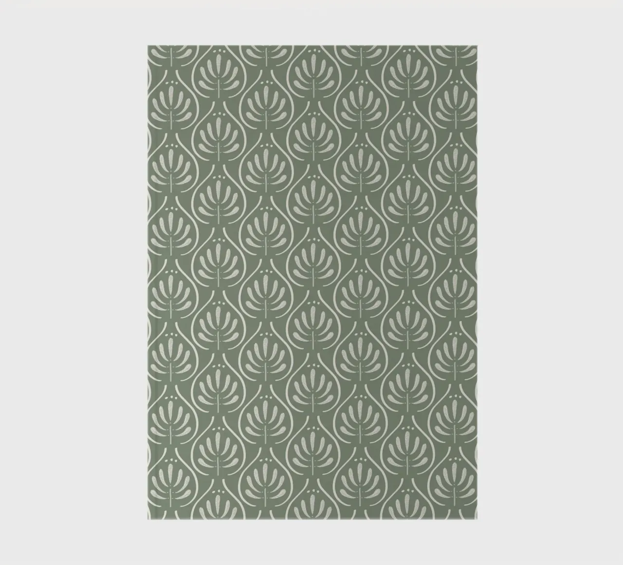 Boho Pattern Sage Green notebook by anisillustration
