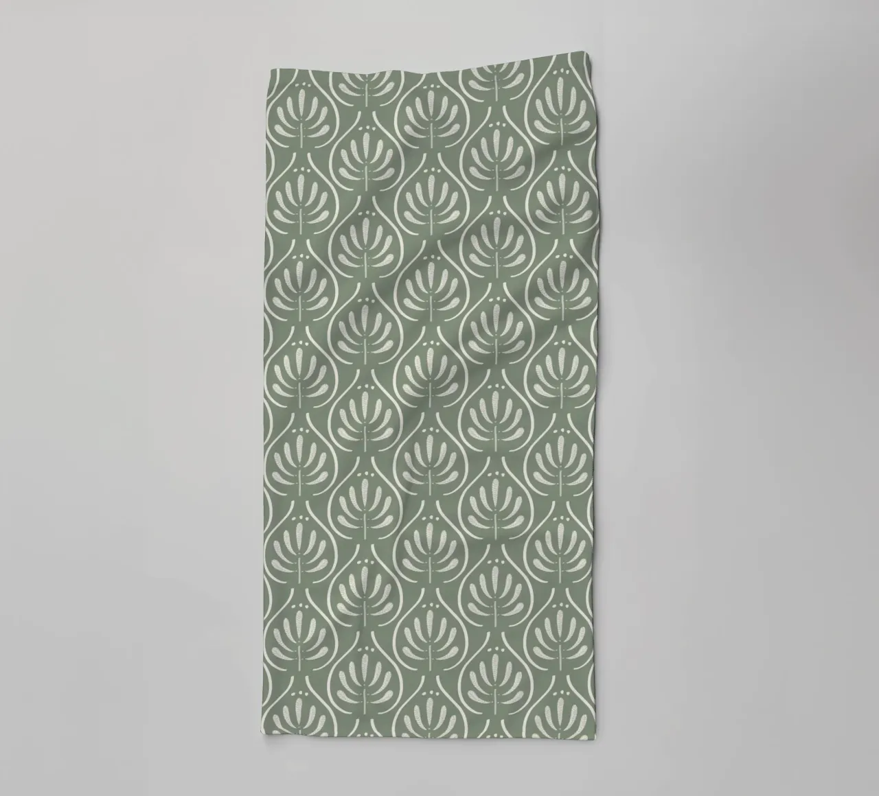Boho Pattern Sage Green asciugamano da bagno da anisillustration