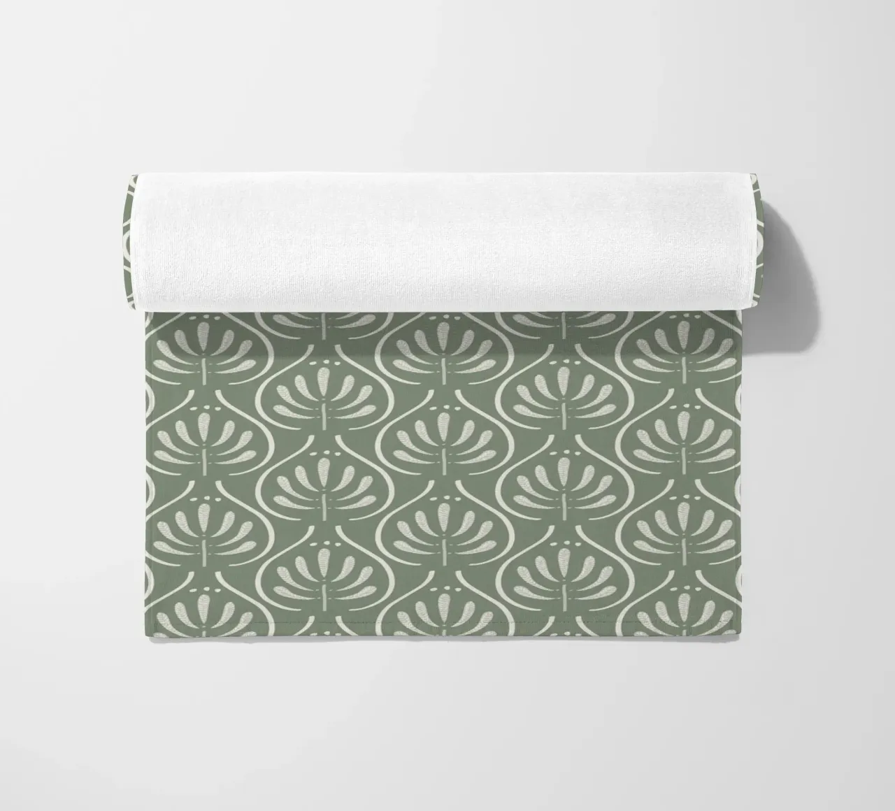 Boho Pattern Sage Green telo mare da anisillustration