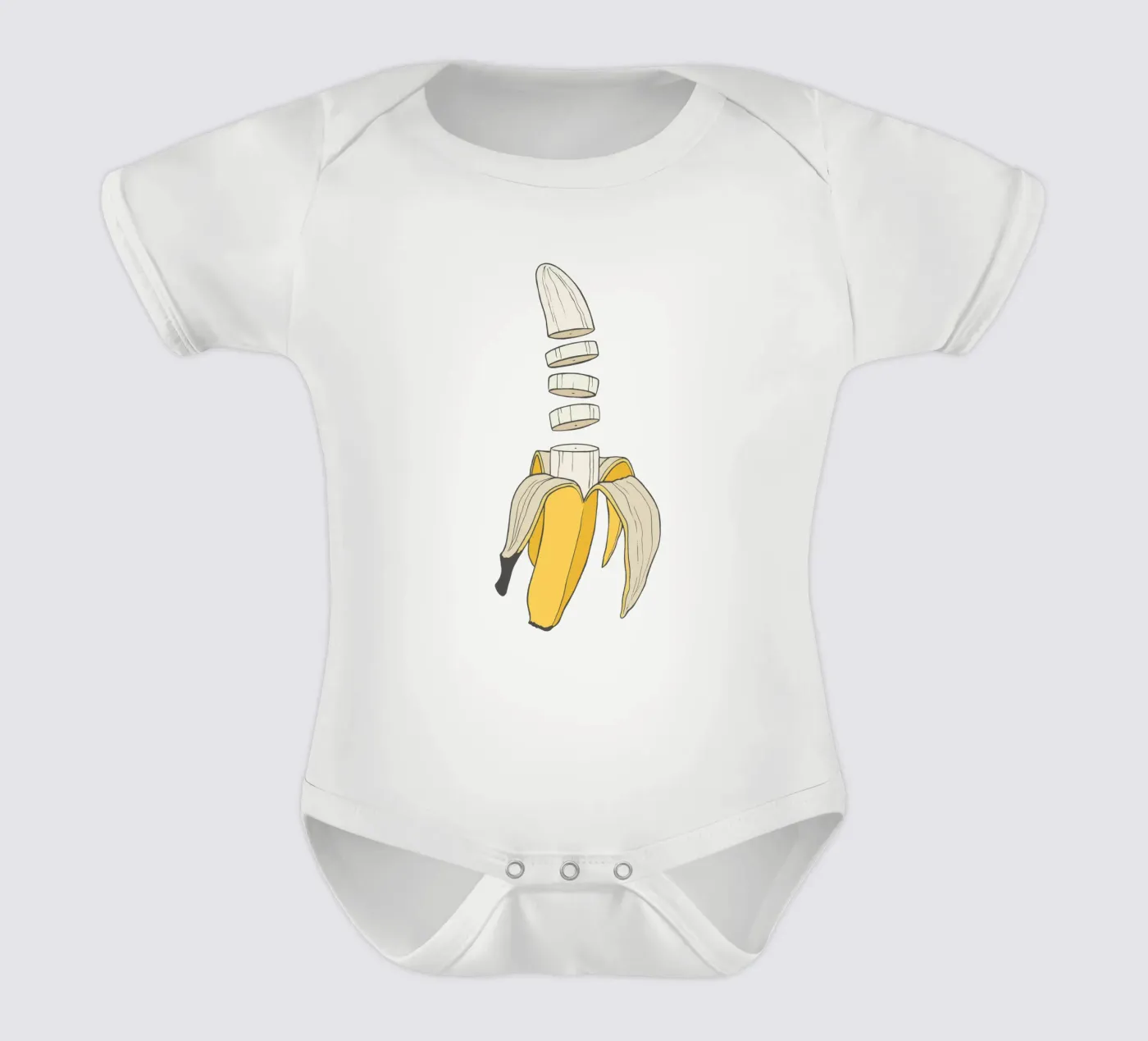 Banana Split Kurzarm Babybody von Rob Art | Illustration