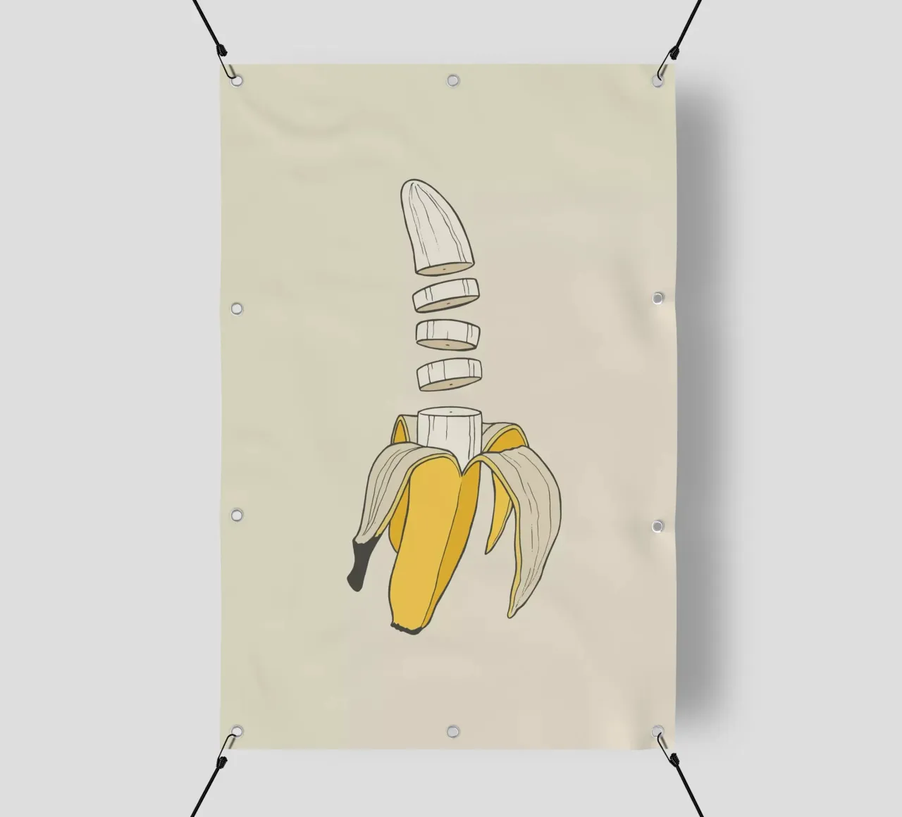 Banana Split telo in pvc da Rob Art | Illustration