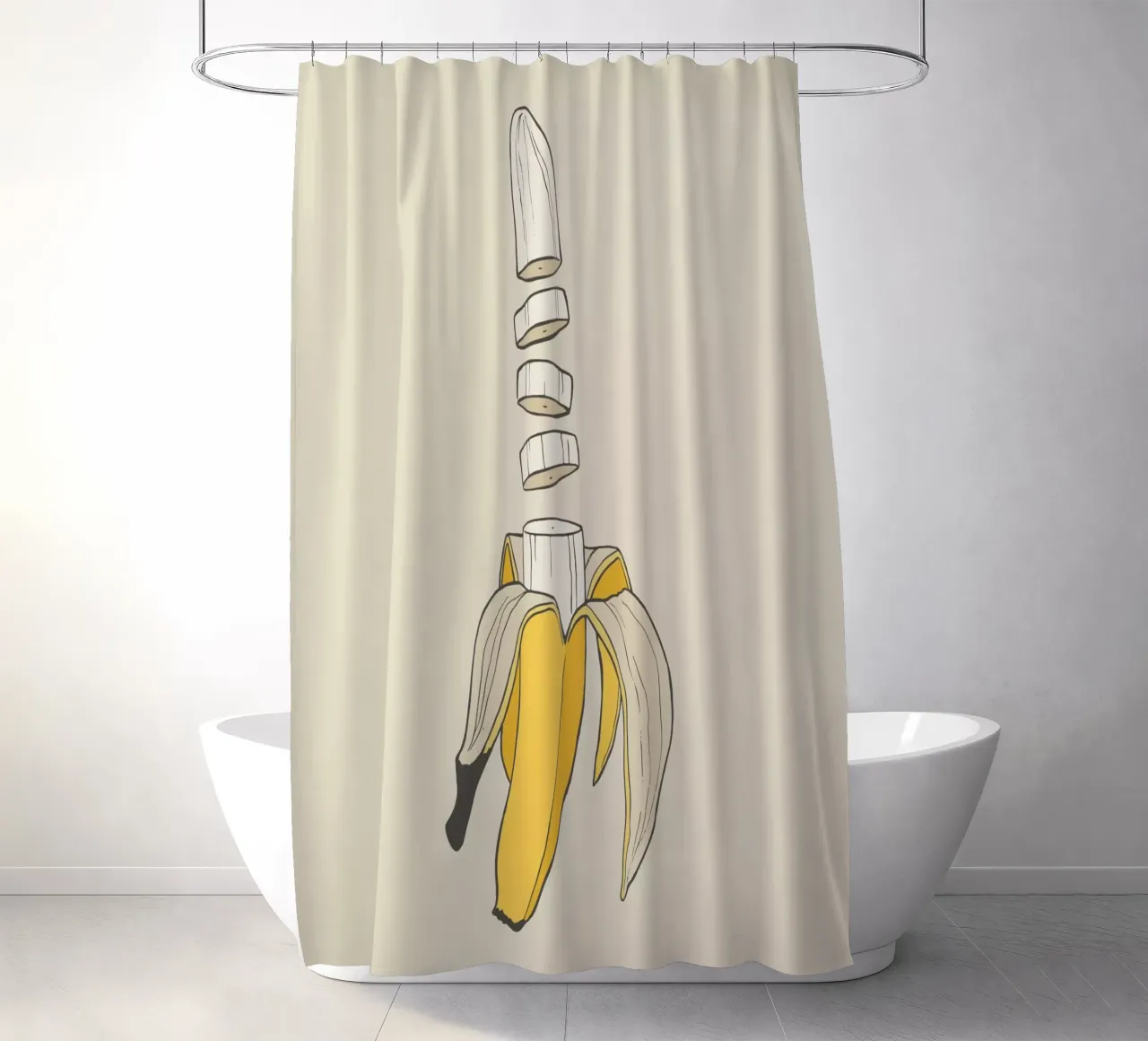 Banana Split Duschvorhang von Rob Art | Illustration