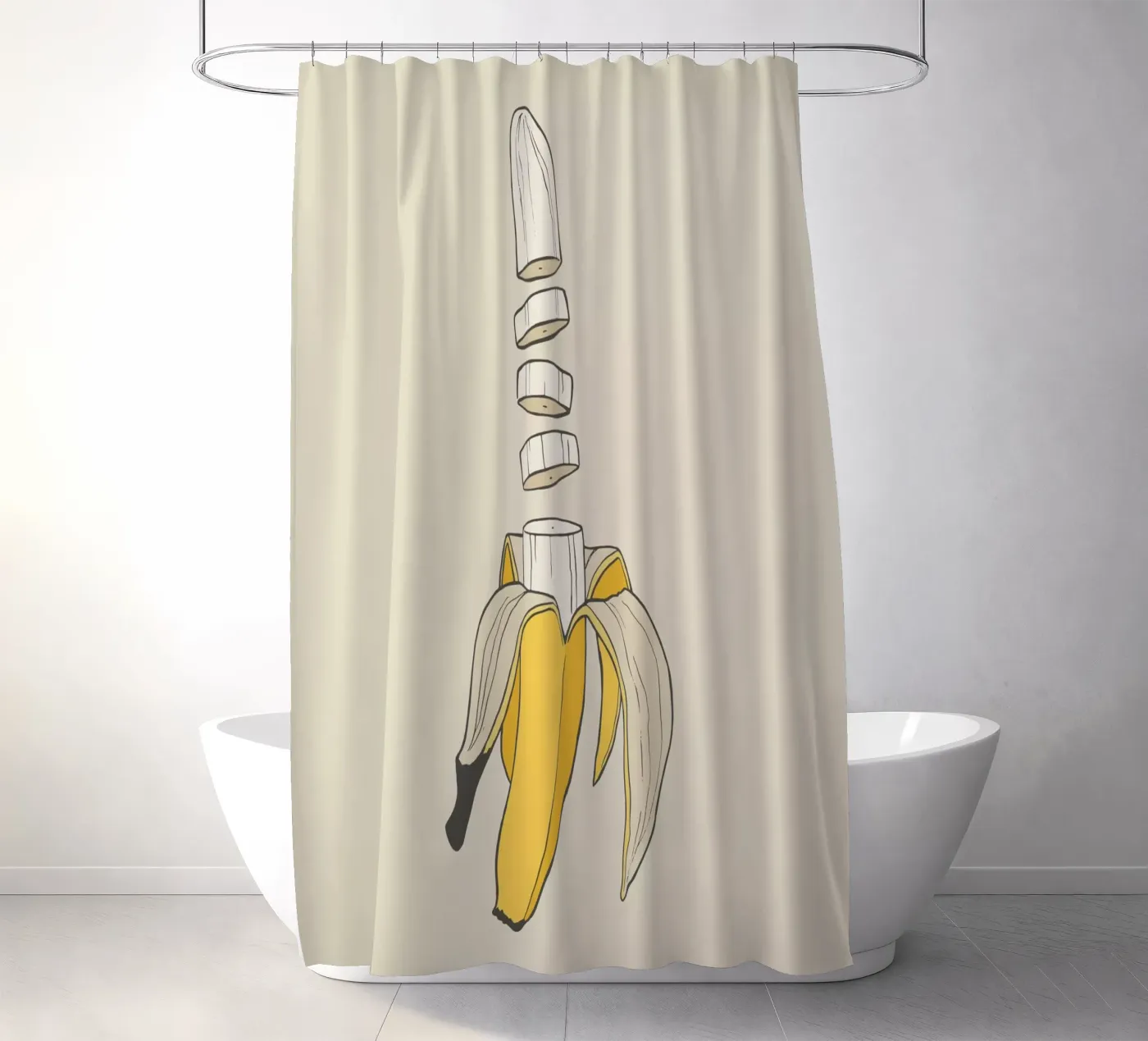 Banana Split douchegordijn van Rob Art | Illustration