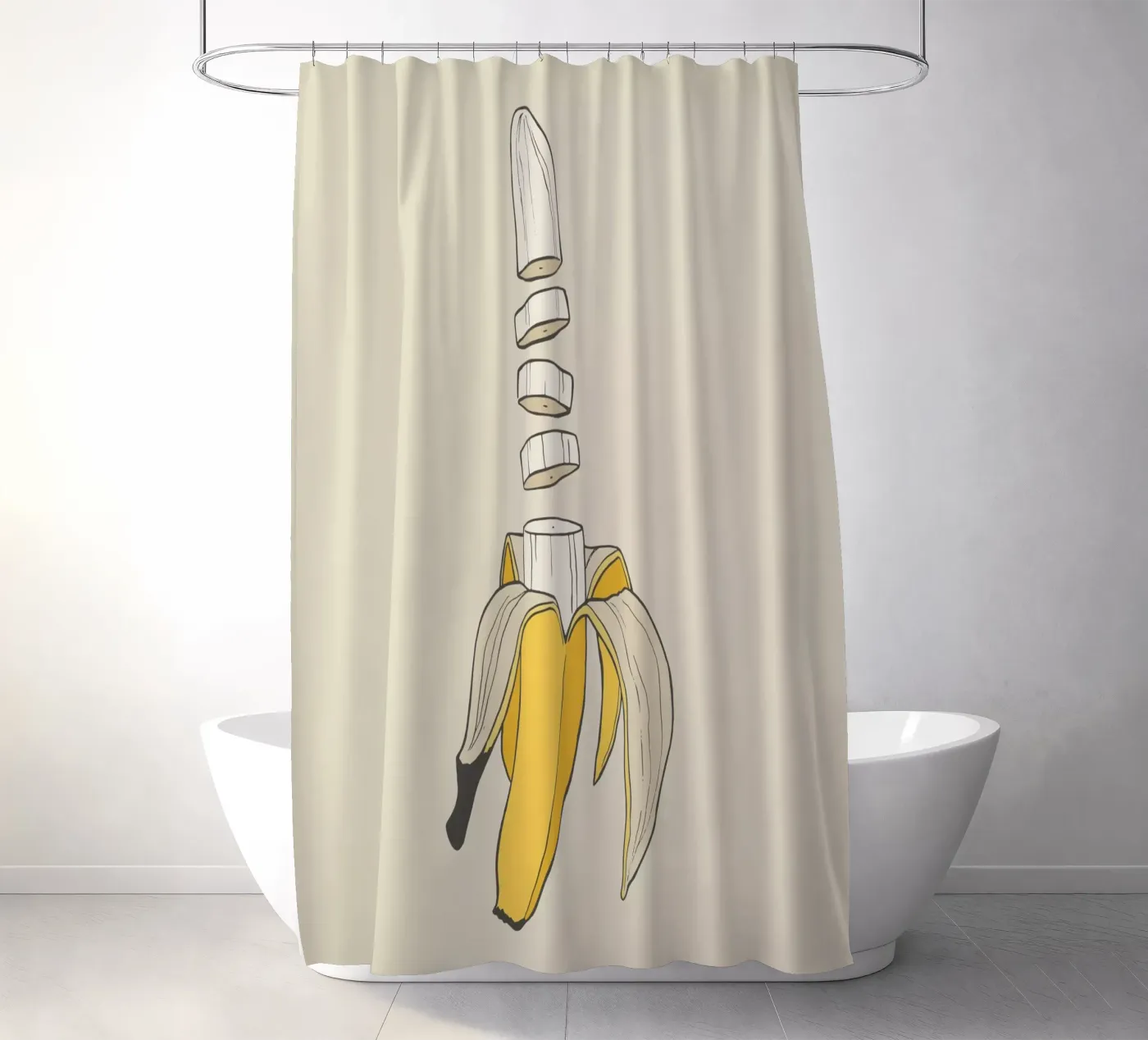 Banana Split Duschvorhang von Rob Art | Illustration