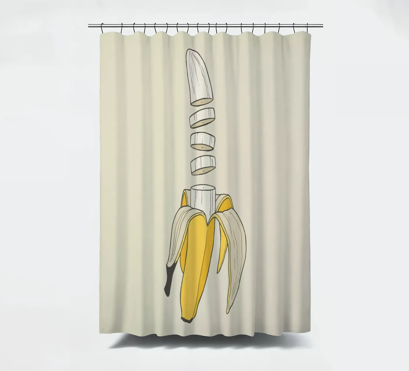 Banana Split douchegordijn van Rob Art | Illustration