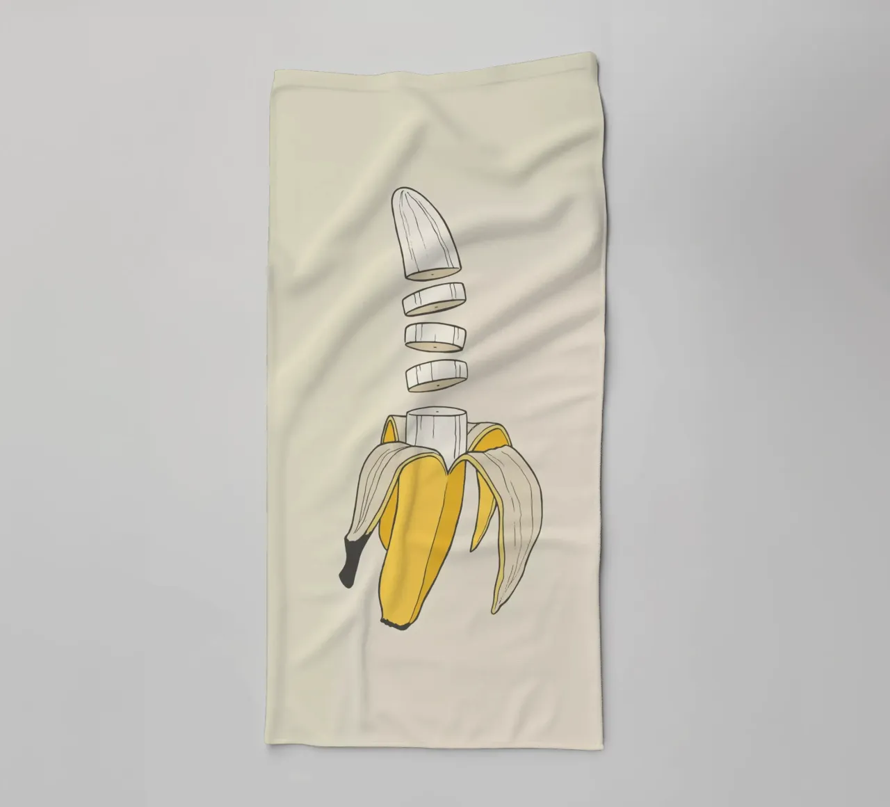 Banana Split badhanddoek van Rob Art | Illustration