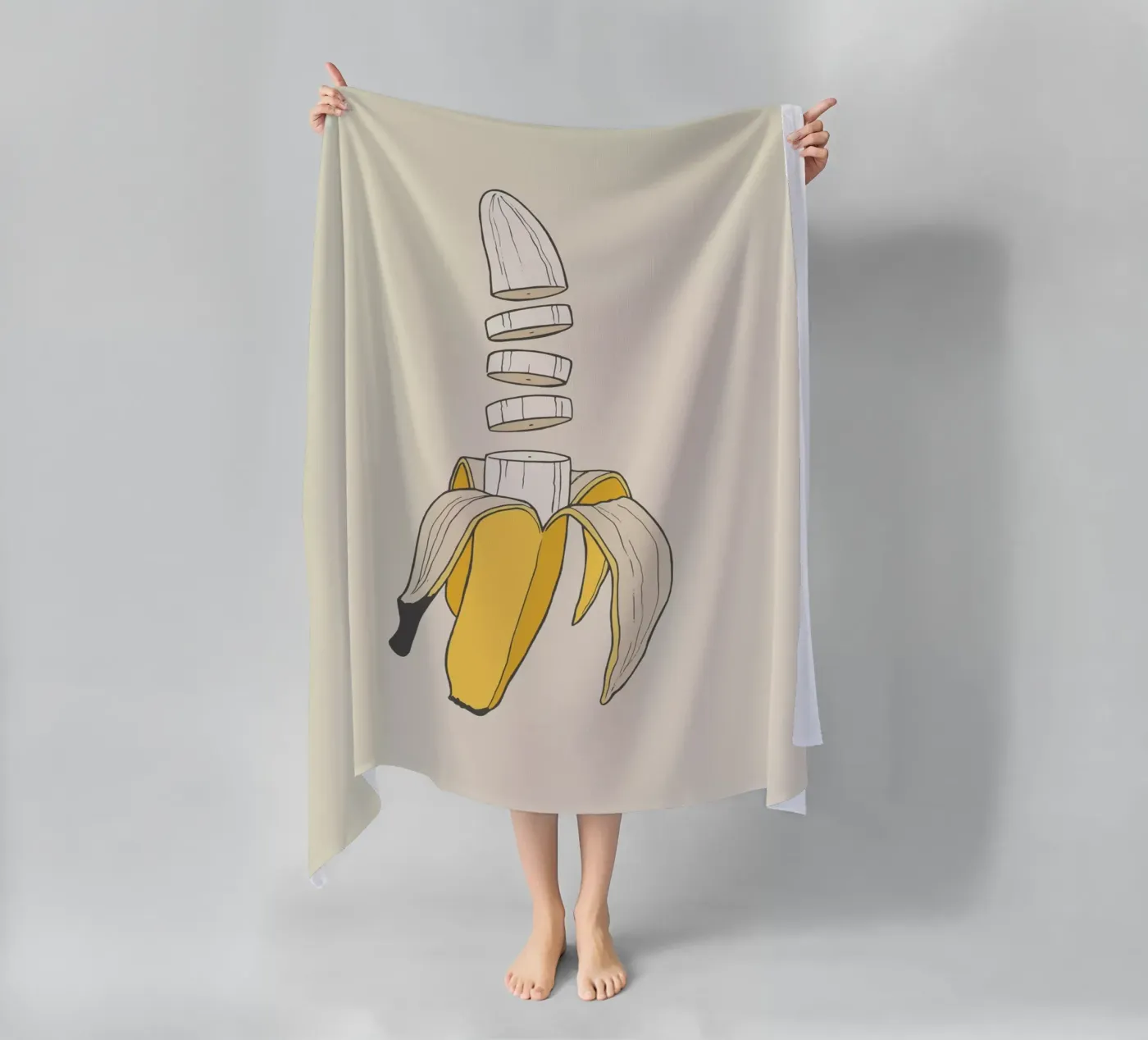 Banana Split strandhanddoek van Rob Art | Illustration