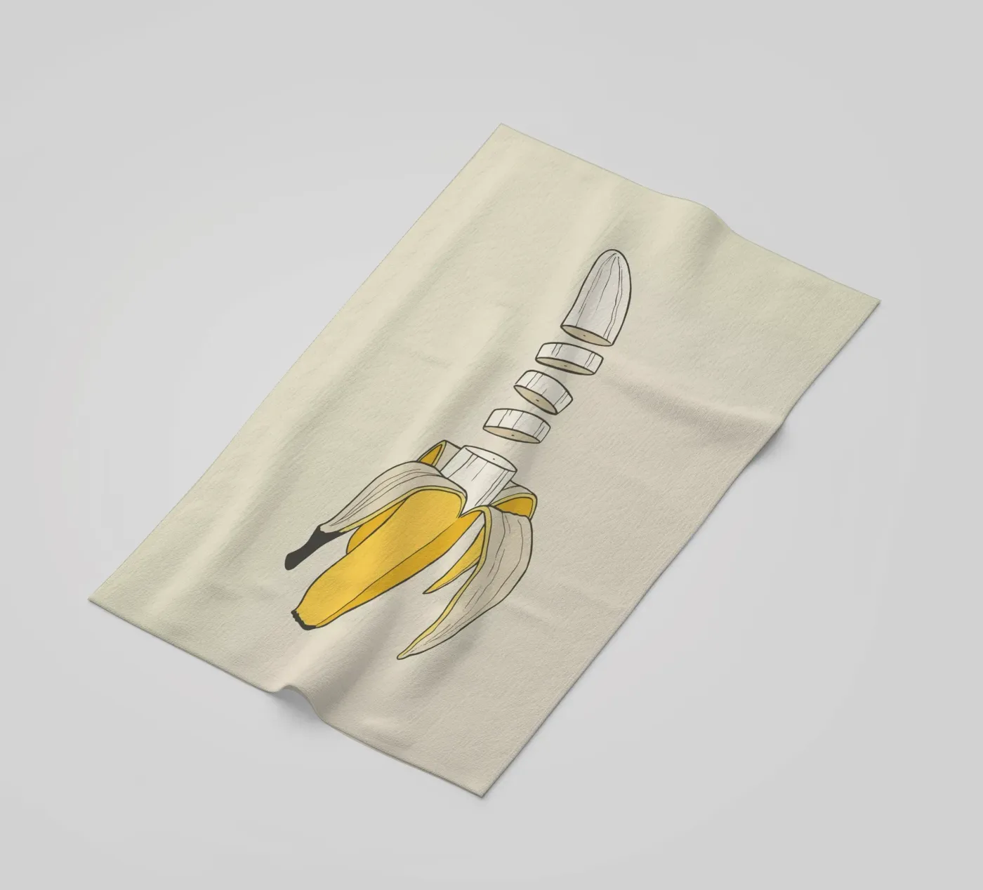 Banana Split strandhanddoek van Rob Art | Illustration