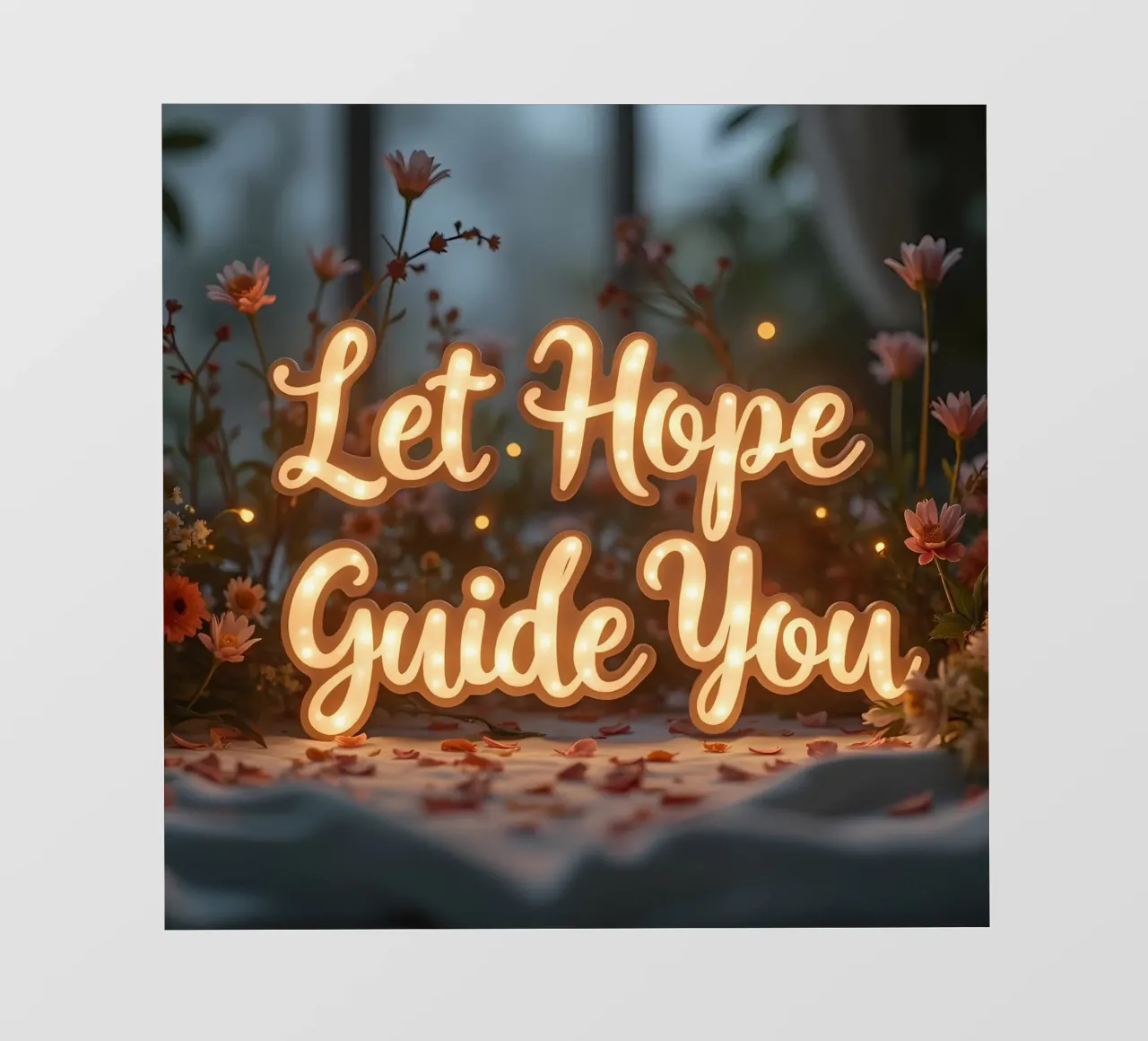 Lasciatevi guidare dalla speranza pellicola backlit da inspirational quote