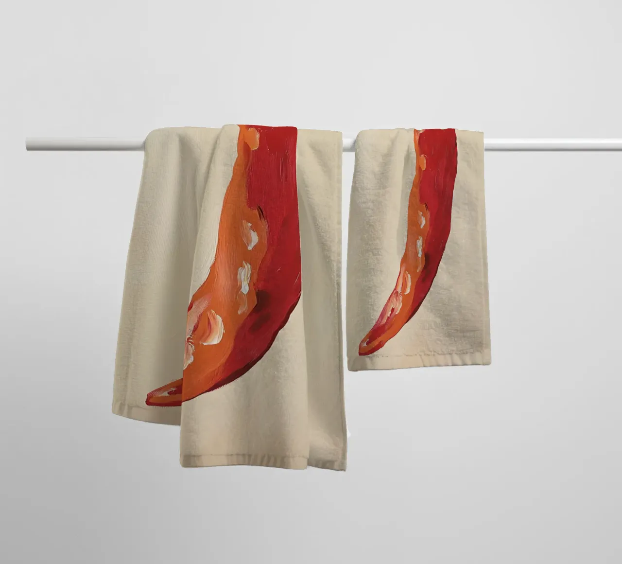 Chilischote Gemüse Paprika Rot Handtuch von Euphoria Theresa