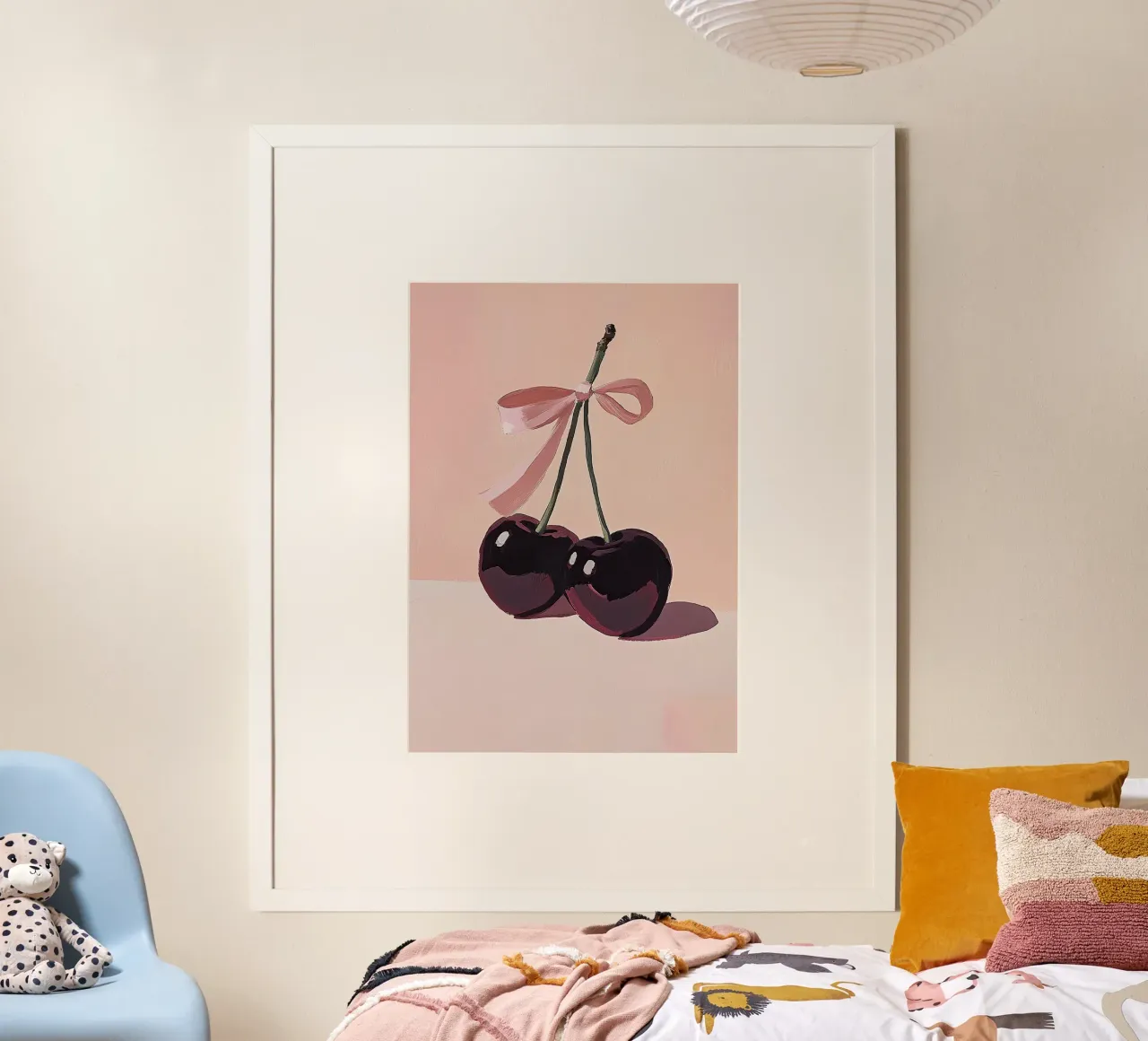 Ciliegia poster con telaio in legno da Euphoria Theresa