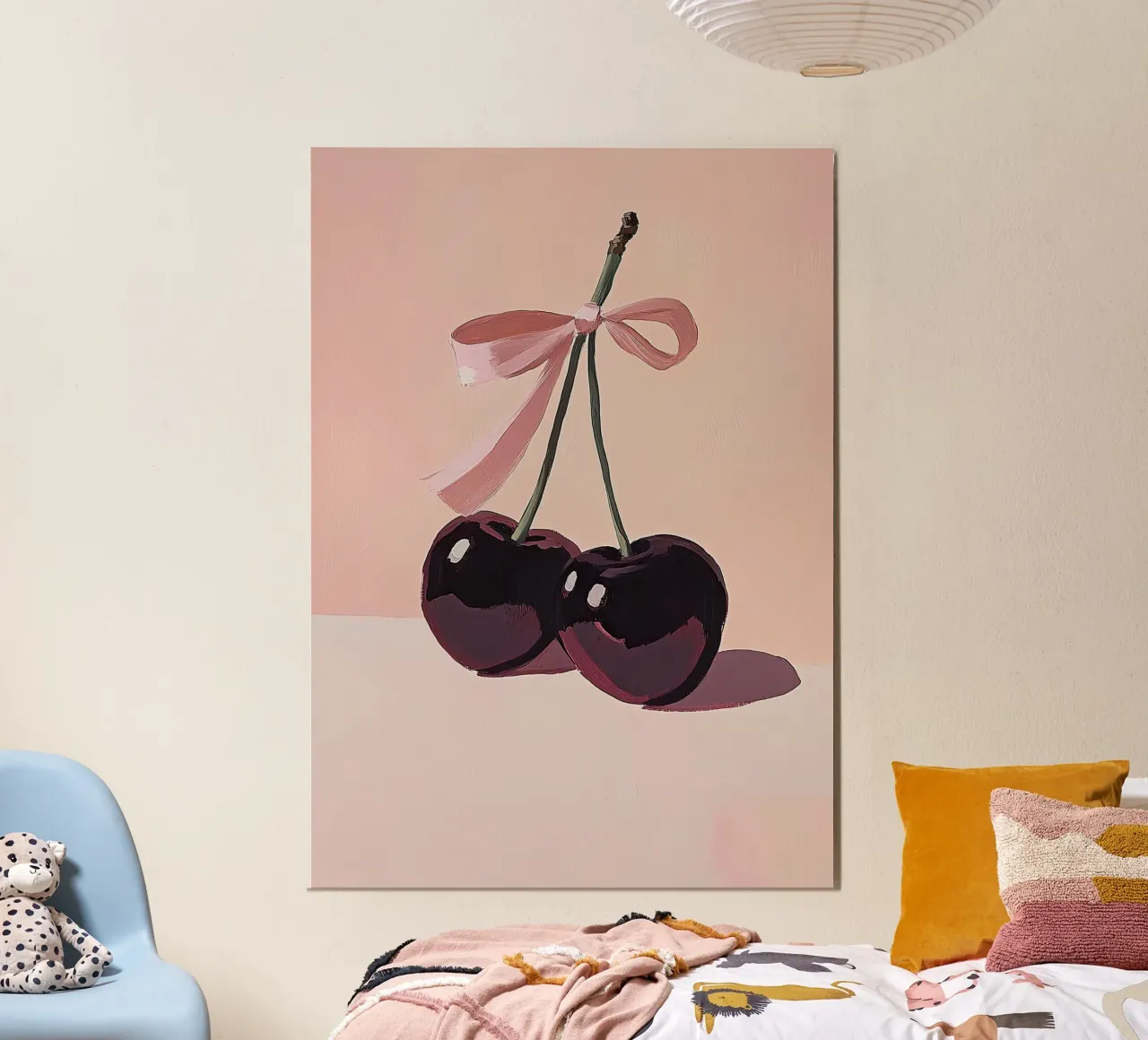 Ciliegia poster con telaio in legno da Euphoria Theresa