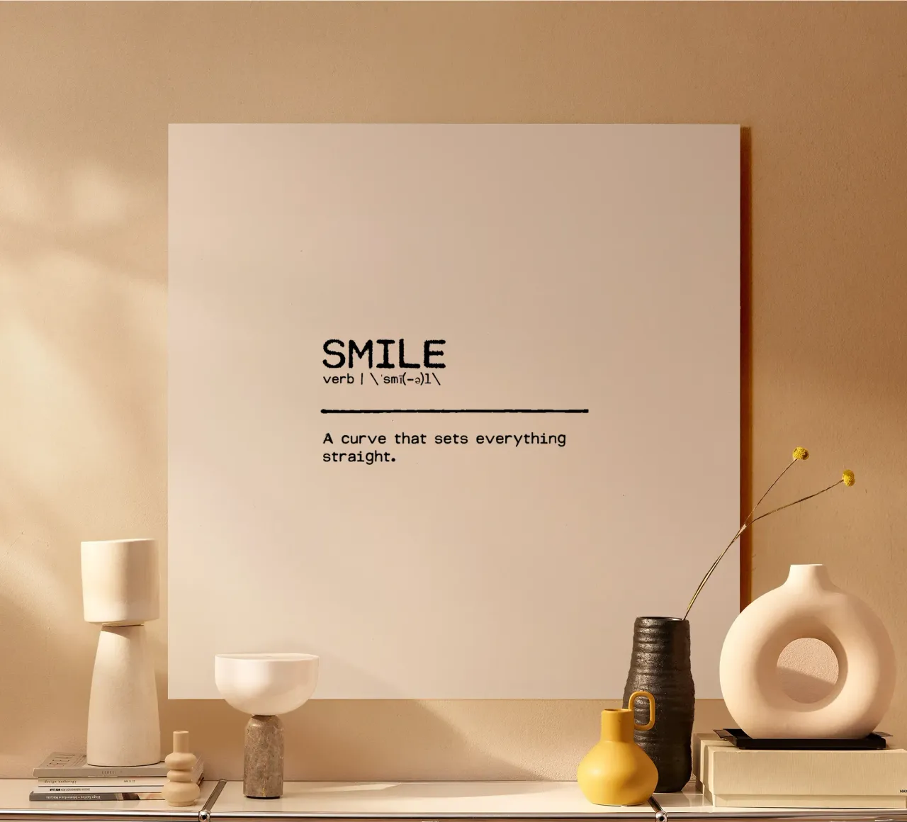 Definition Quote - Smile acrylic glass by Orara Studio