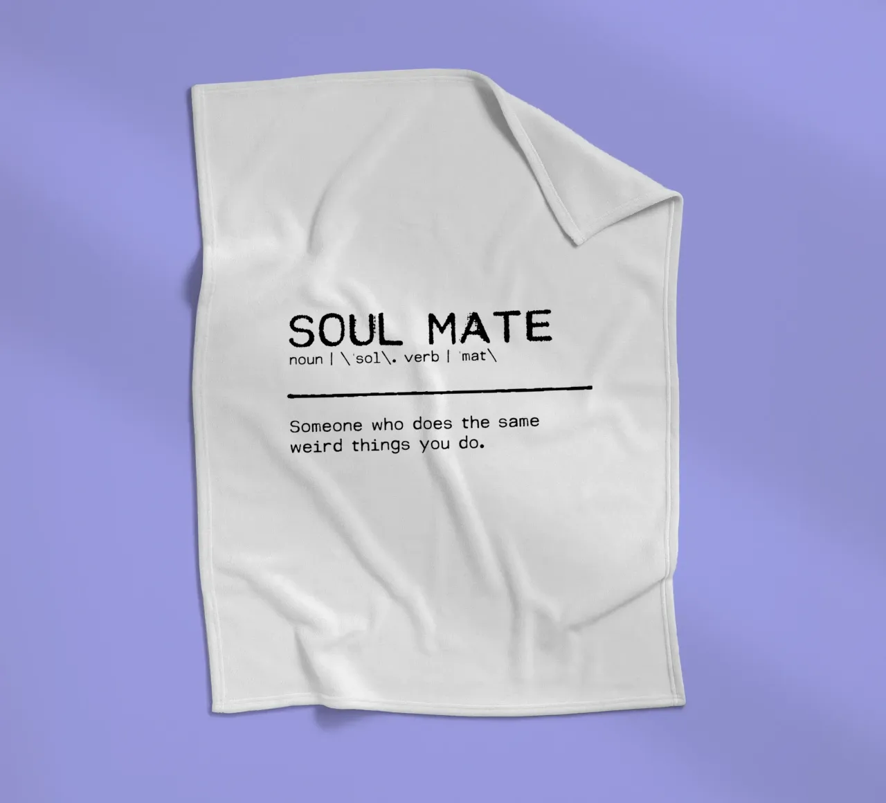Definition Quote - Soul Mate fleece blanket by Orara Studio