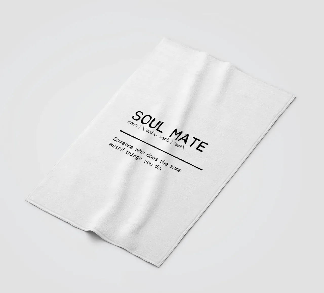Definition Quote - Soul Mate fleece blanket by Orara Studio