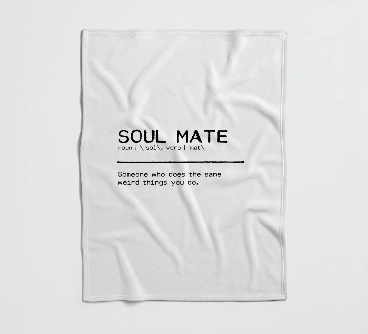 Definition Quote - Soul Mate fleece blanket by Orara Studio