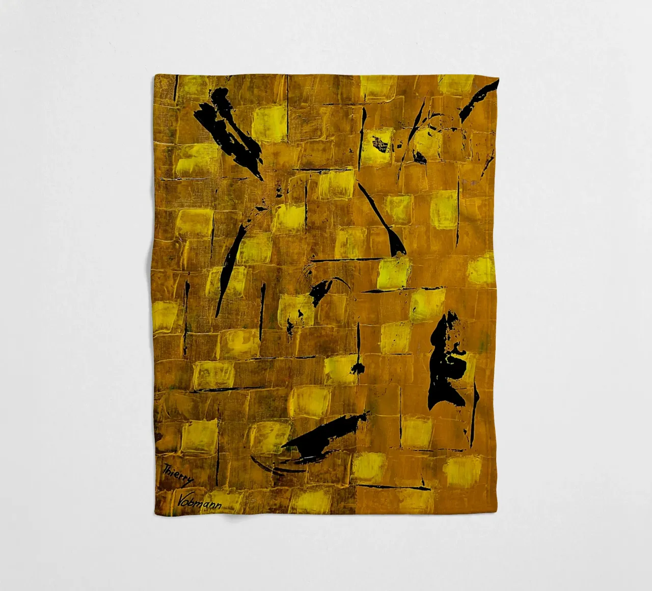 IDEAL GIFT 70 fleece blanket by Thierry Vobmann Abstract painting