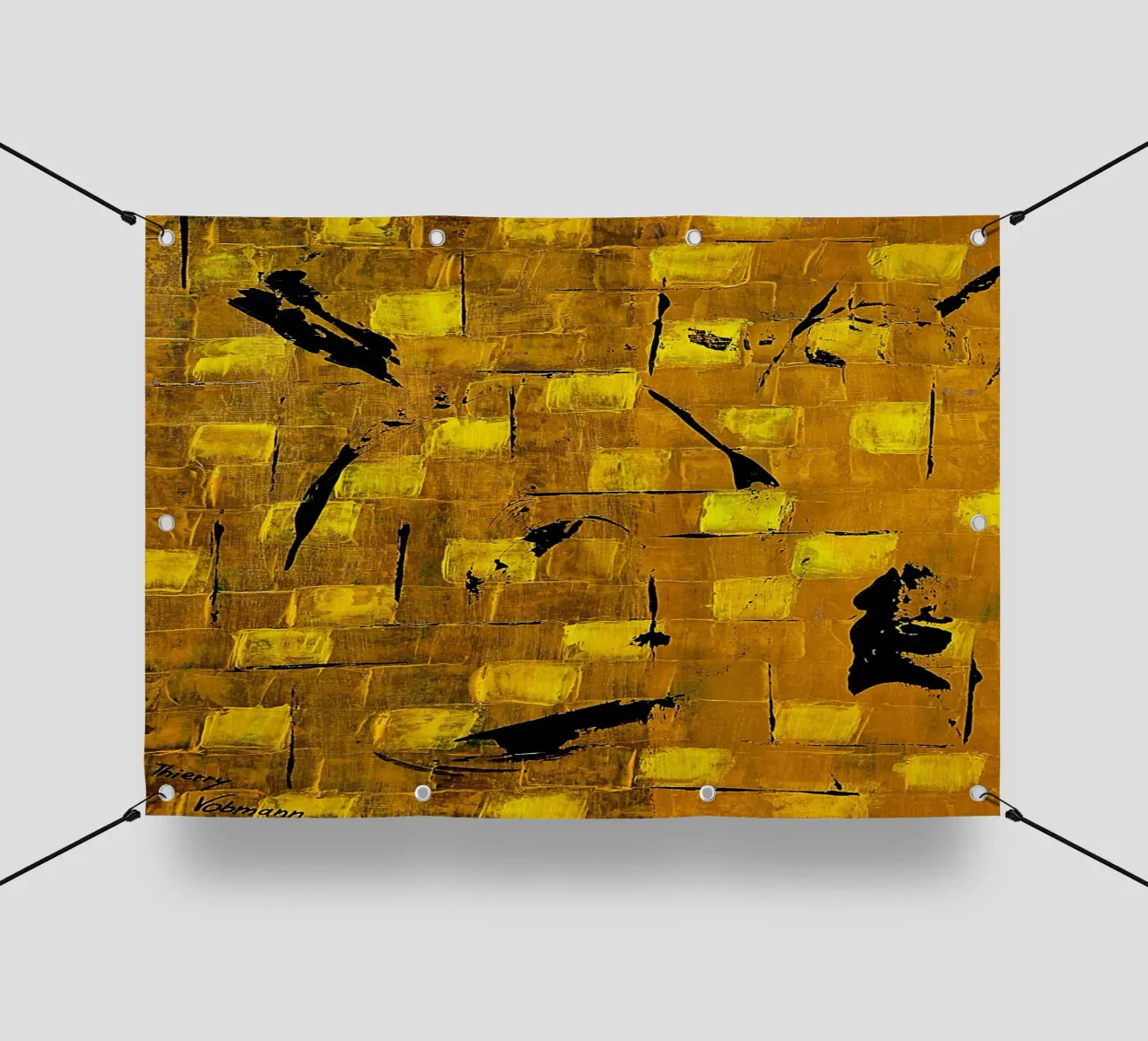 IDEAL GIFT 70 telo in pvc da Thierry Vobmann Abstract painting