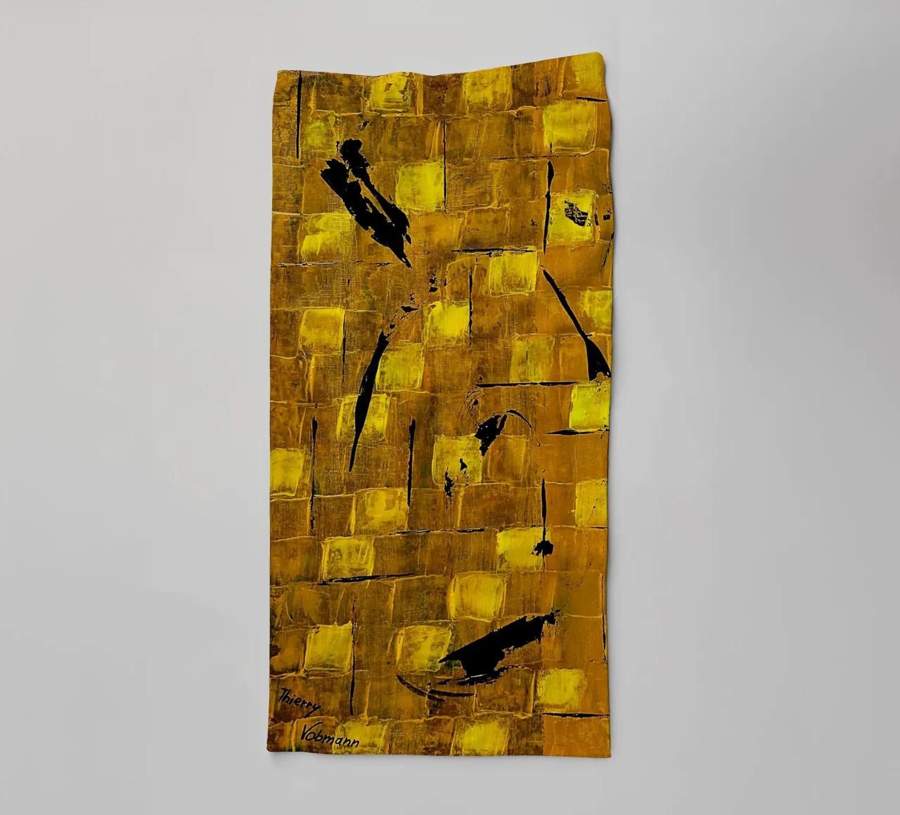 IDEAL GIFT 70 towel by Thierry Vobmann Abstract painting