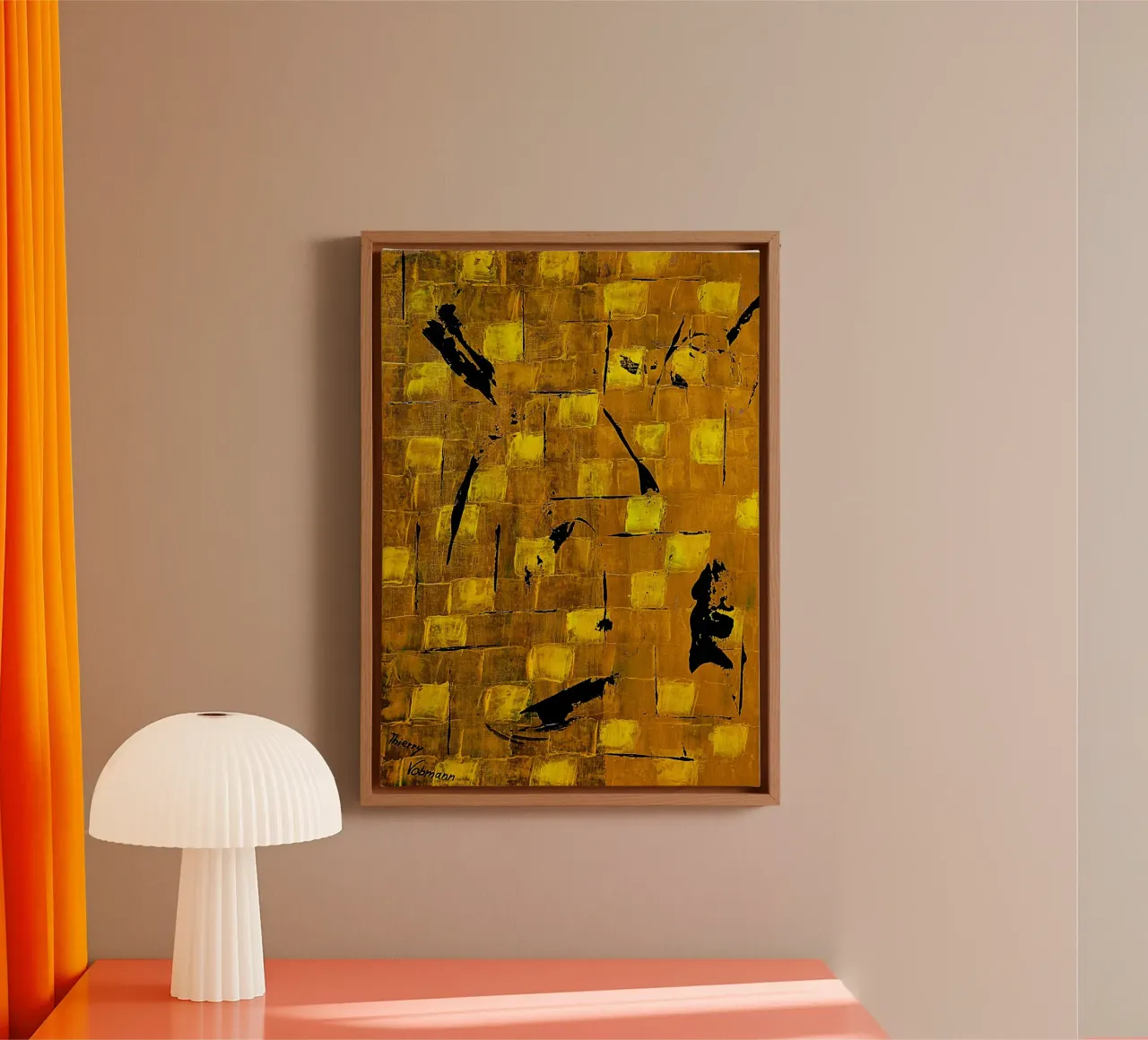 IDEAL GIFT 70 tela con Cornice a cassetta da Thierry Vobmann Abstract painting