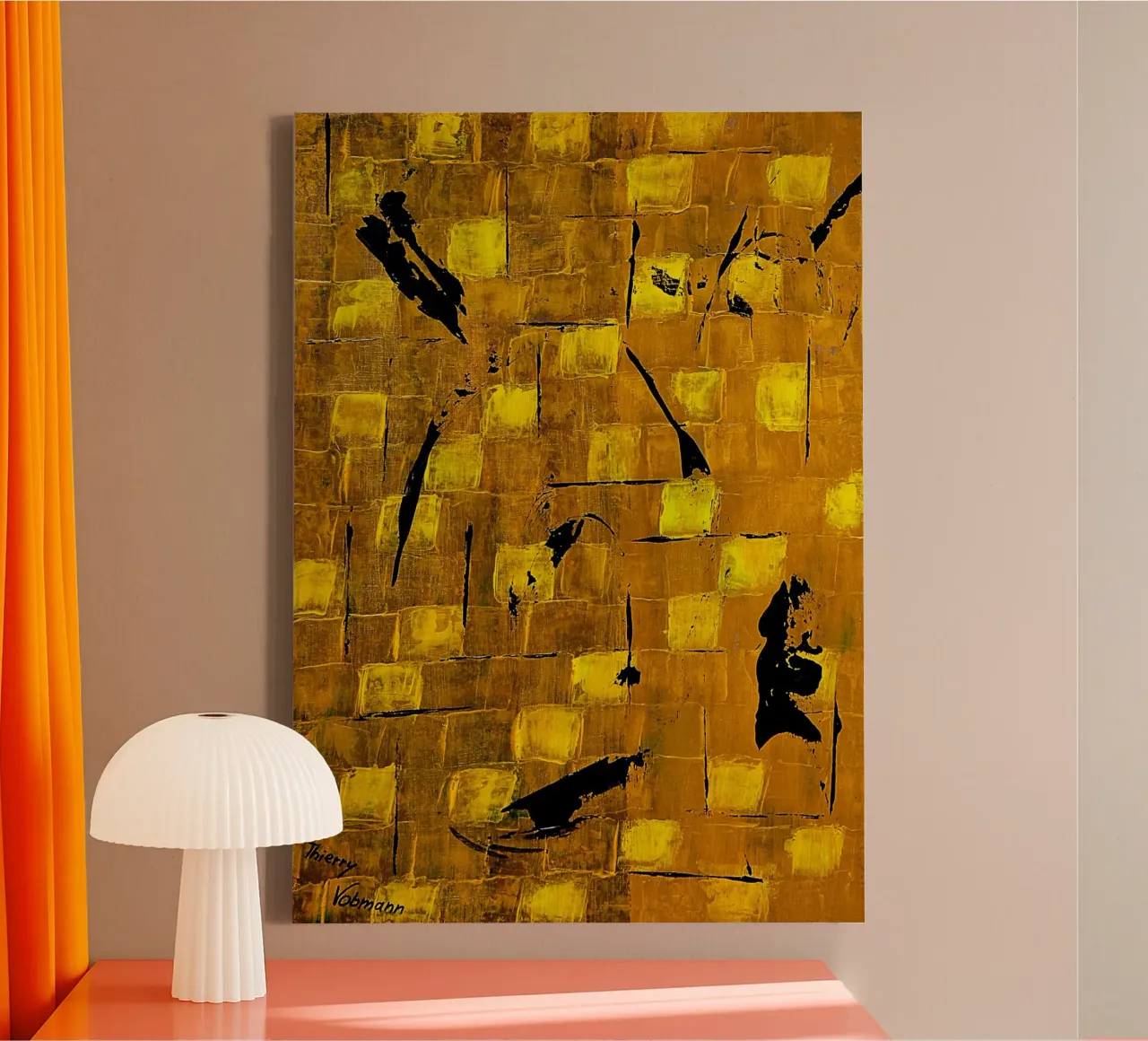 IDEAL GIFT 70 tela con Cornice a cassetta da Thierry Vobmann Abstract painting