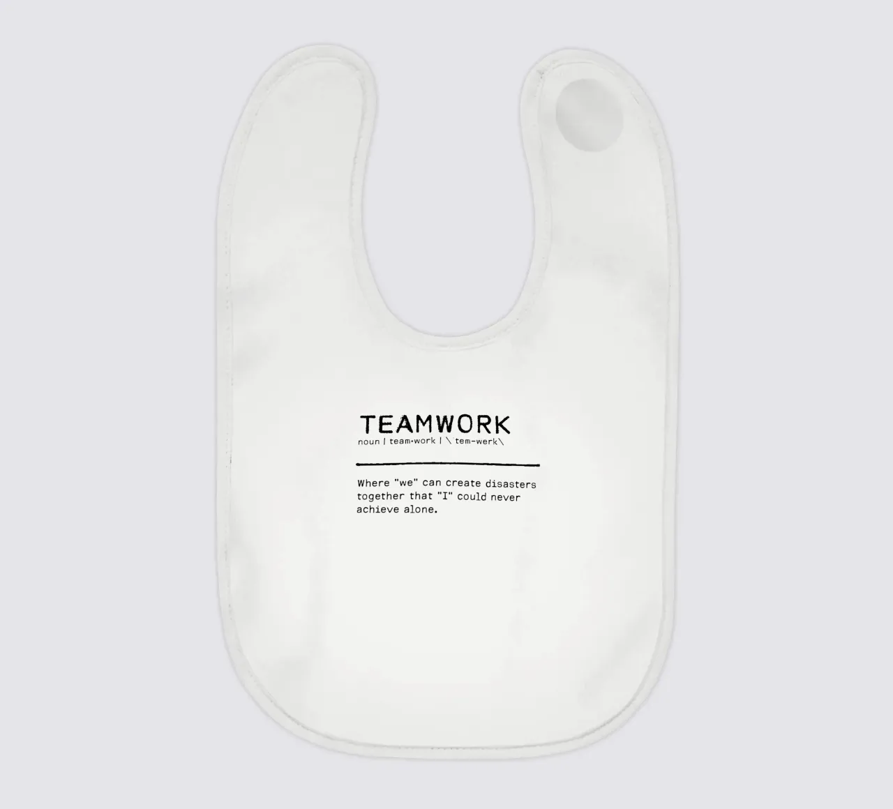 Definitie Citaat - Teamwork baby slabbetje van Orara Studio