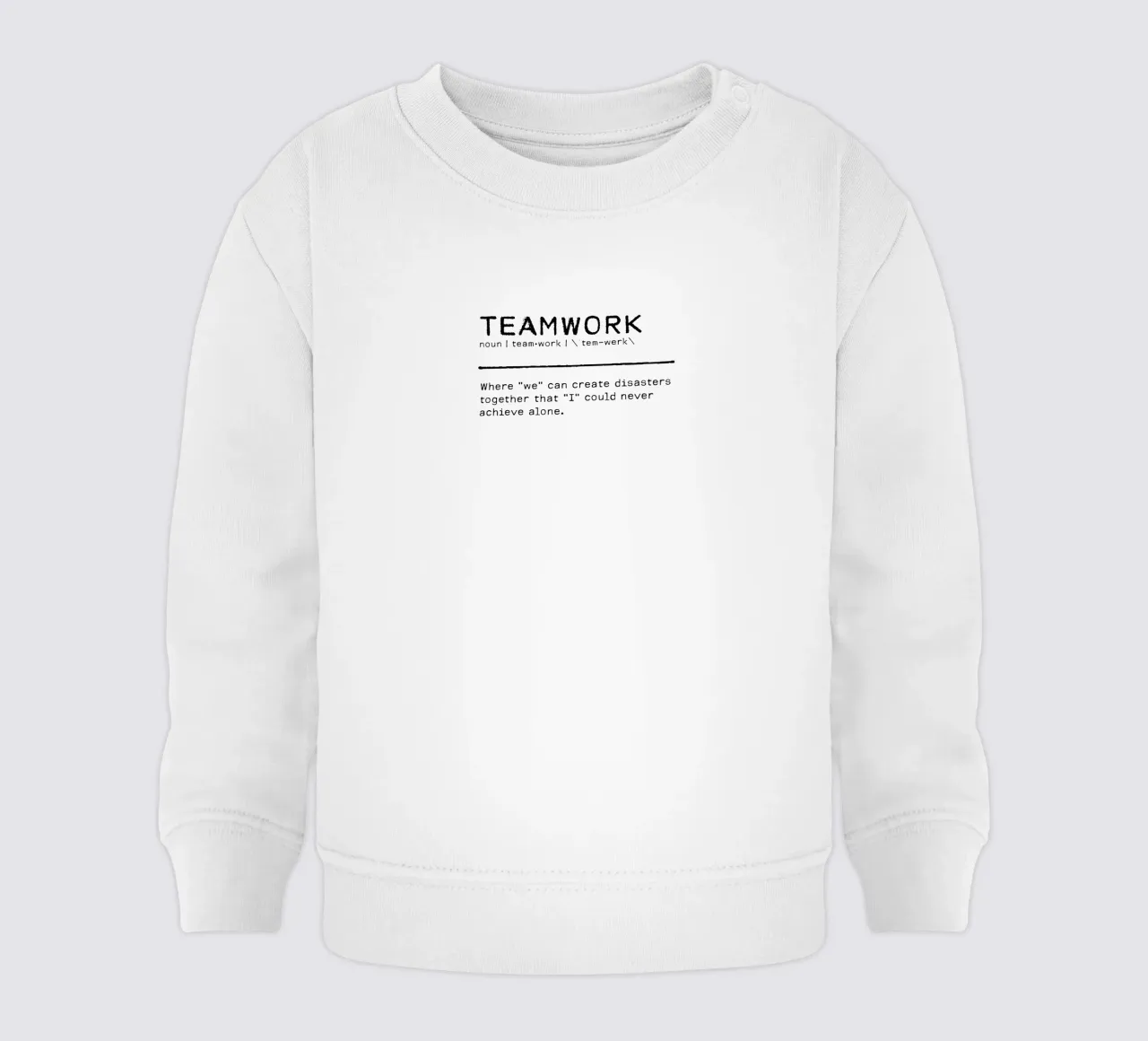 Definitie Citaat - Teamwork baby sweatshirt van Orara Studio