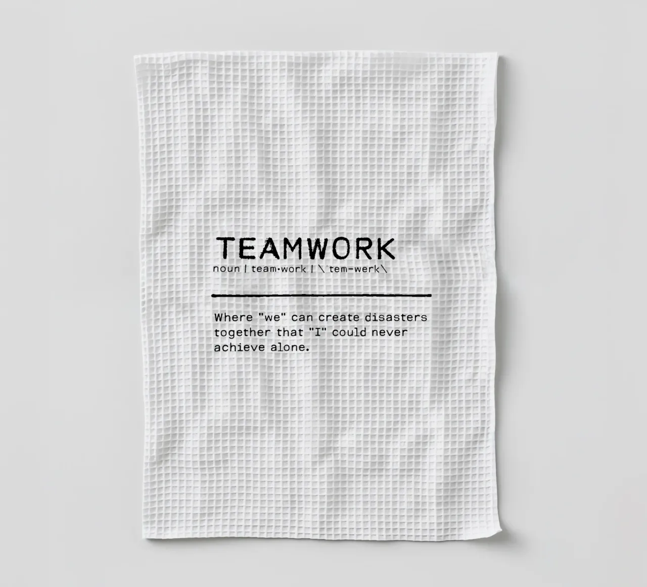 Definitie Citaat - Teamwork theedoek van Orara Studio