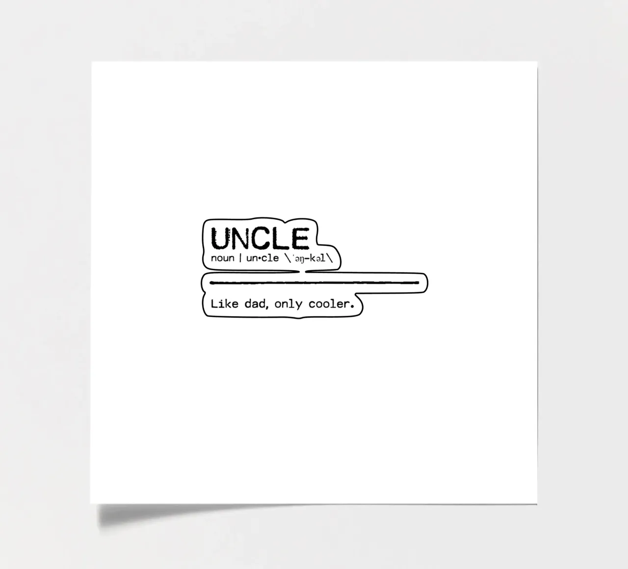 Definition Zitat - Onkel Stickerbogen von Orara Studio