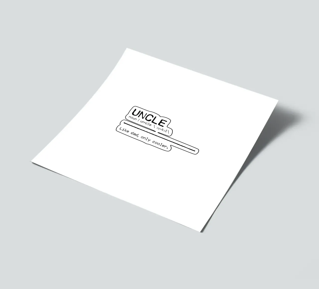 Definition Zitat - Onkel Stickerbogen von Orara Studio