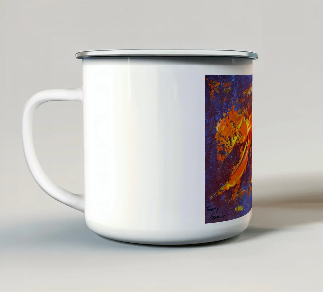 IDEAL GIFT 71 tazza in smalto da Thierry Vobmann Abstract painting