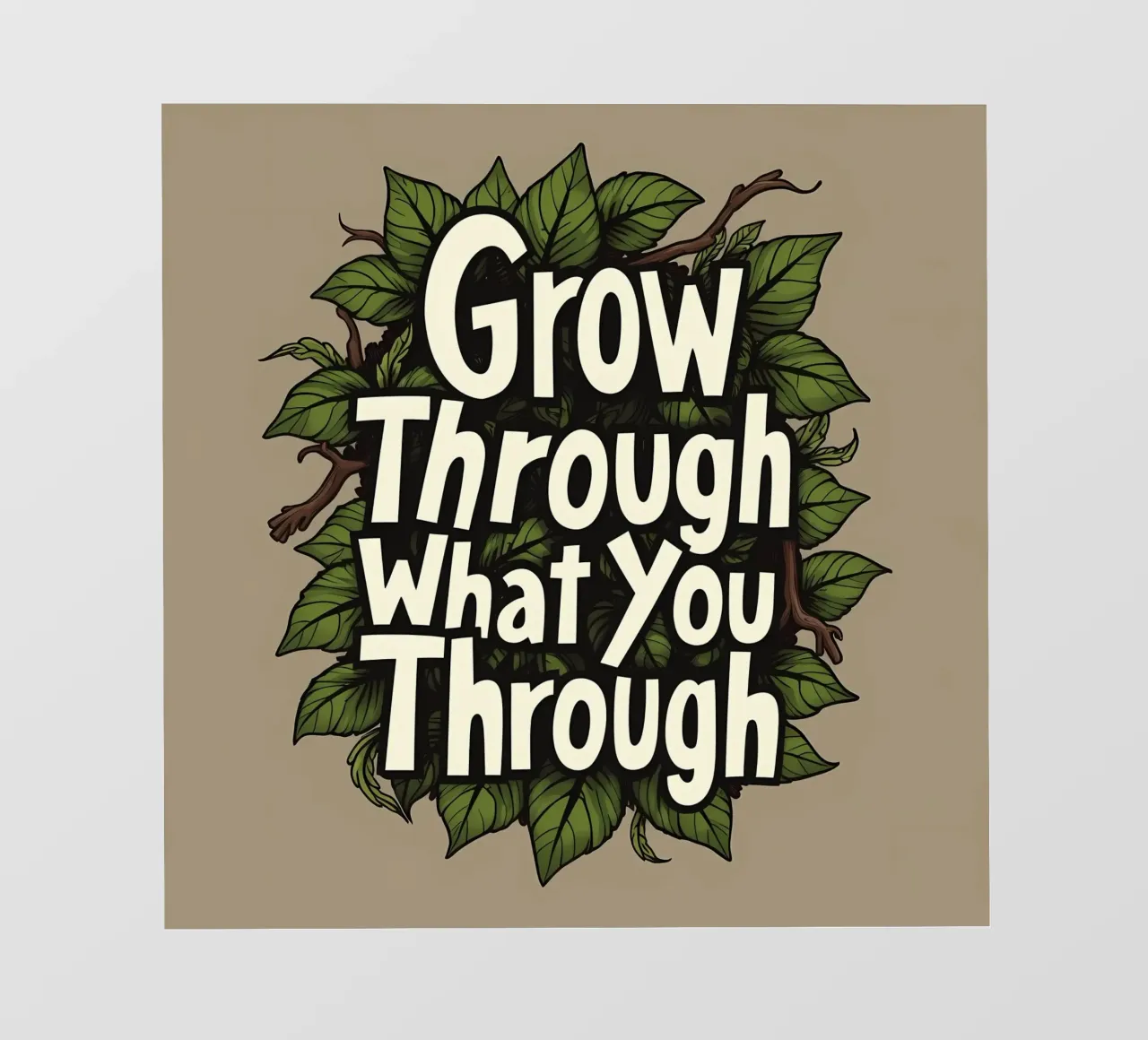 Grandir grâce à elle bâche pvc de inspirational quote