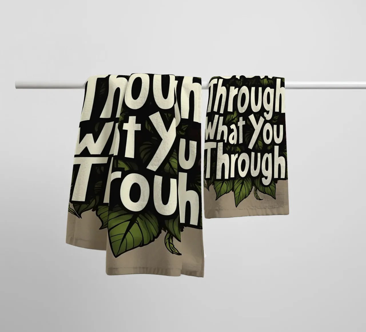 Crescere attraverso di essa asciugamano da bagno da inspirational quote