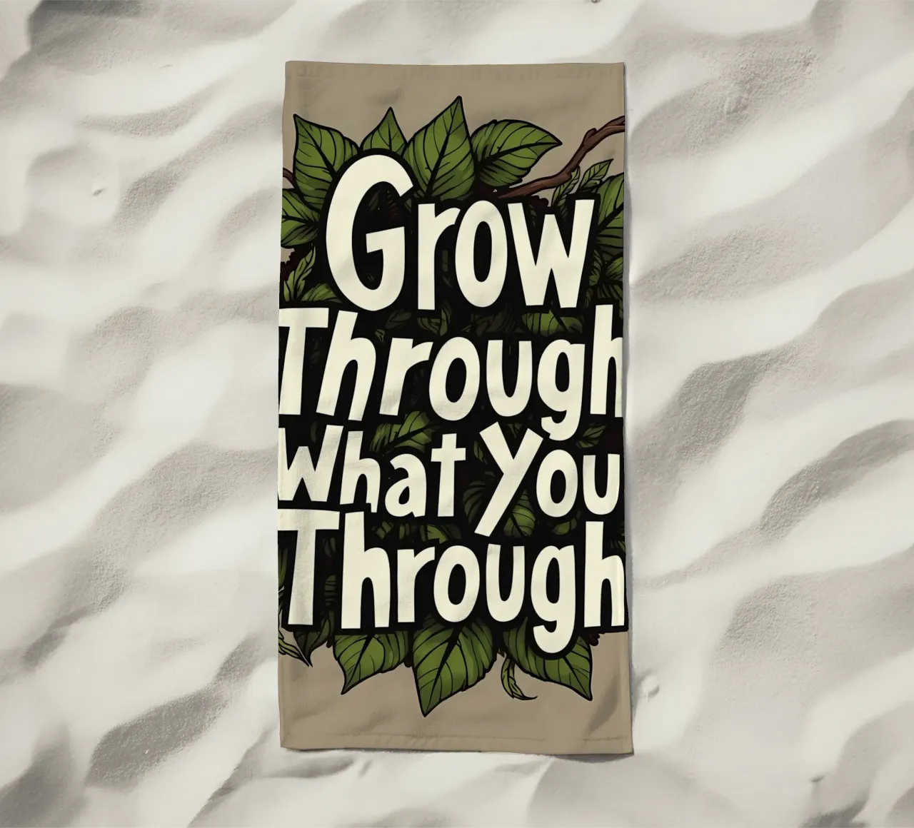 Durchwachsen Strandtuch von inspirational quote
