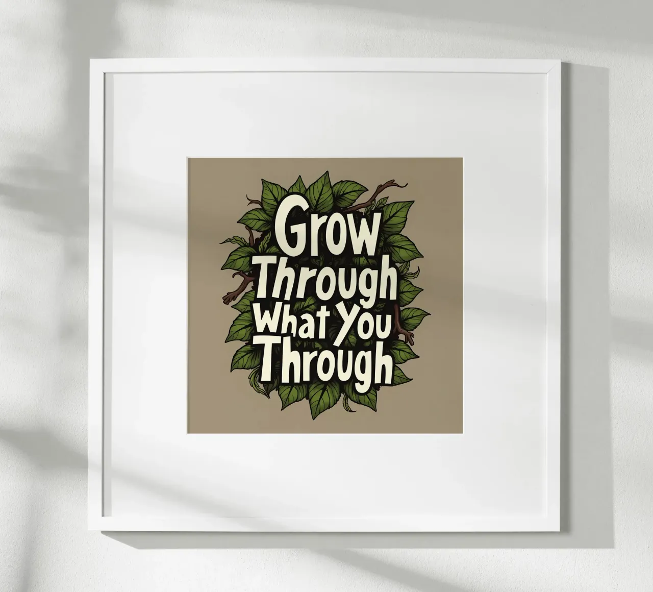 Crescere attraverso di essa poster da inspirational quote