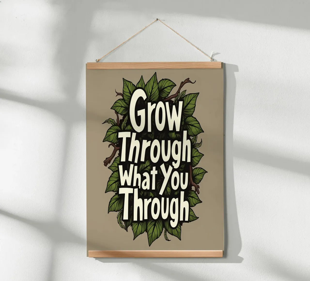 Crescere attraverso di essa poster da inspirational quote