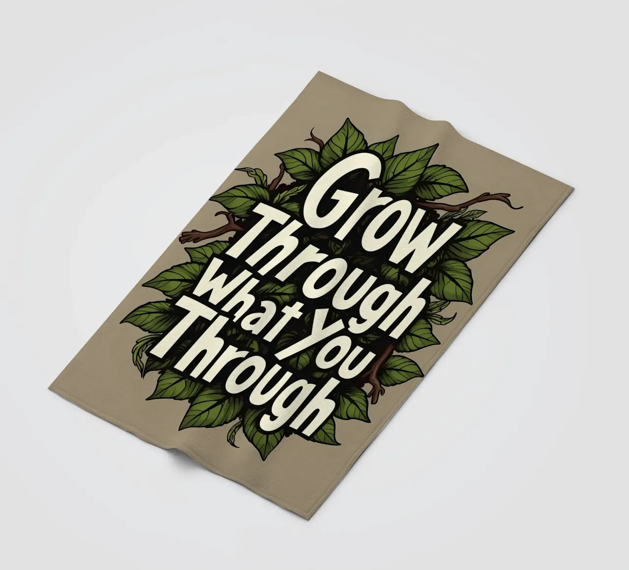 Crescere attraverso di essa coperta in pile da inspirational quote